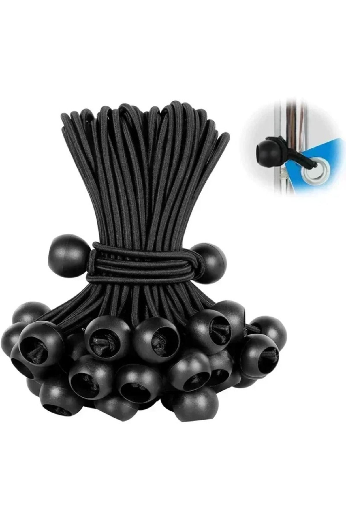Choice-10pcs Bungee Ball Tarps Canvas Tarpaulin Flagpole Ties Cord Ends Elastic Rope Lace Fixed Boat Pol... 8