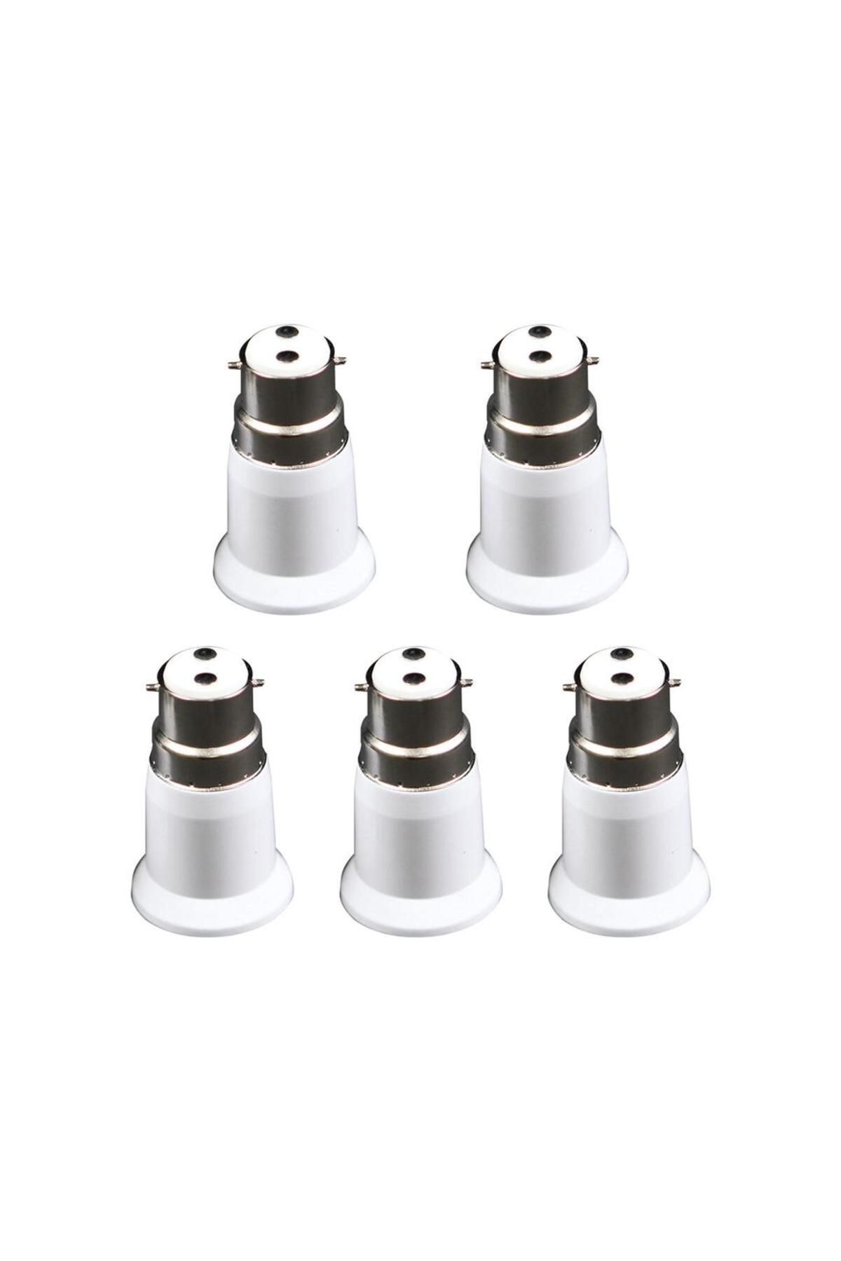 Choice-5 Pieces B22 to E27 Light Socket Adapter Lighting Accessories Adaptor Holder Lamp Base Socket Con... 5