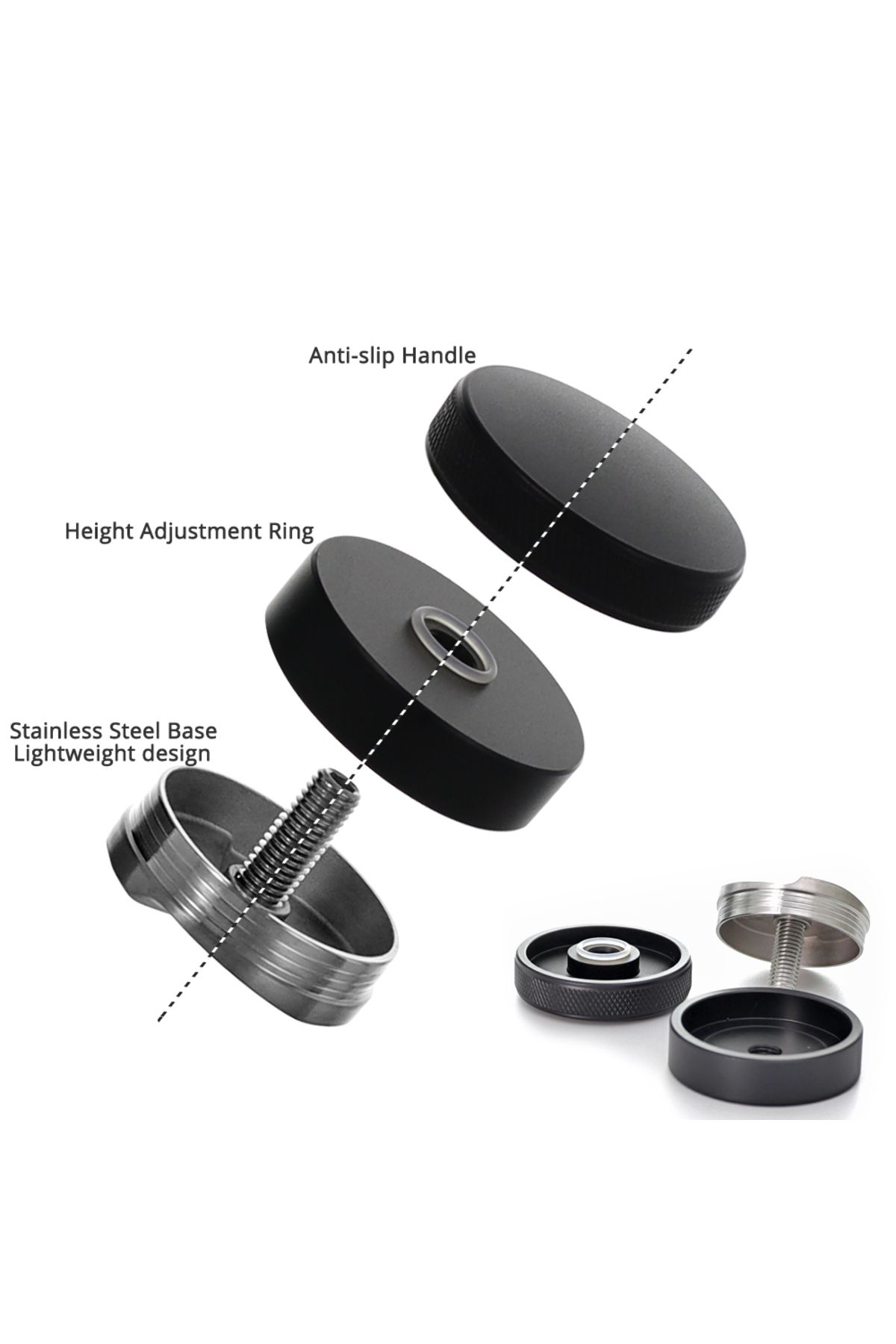 Choice-Coffee Distributor, Espresso Distribution Tool/Leveler, 3 Angled Slopes Adjustable Palm Tamper Fi... 3