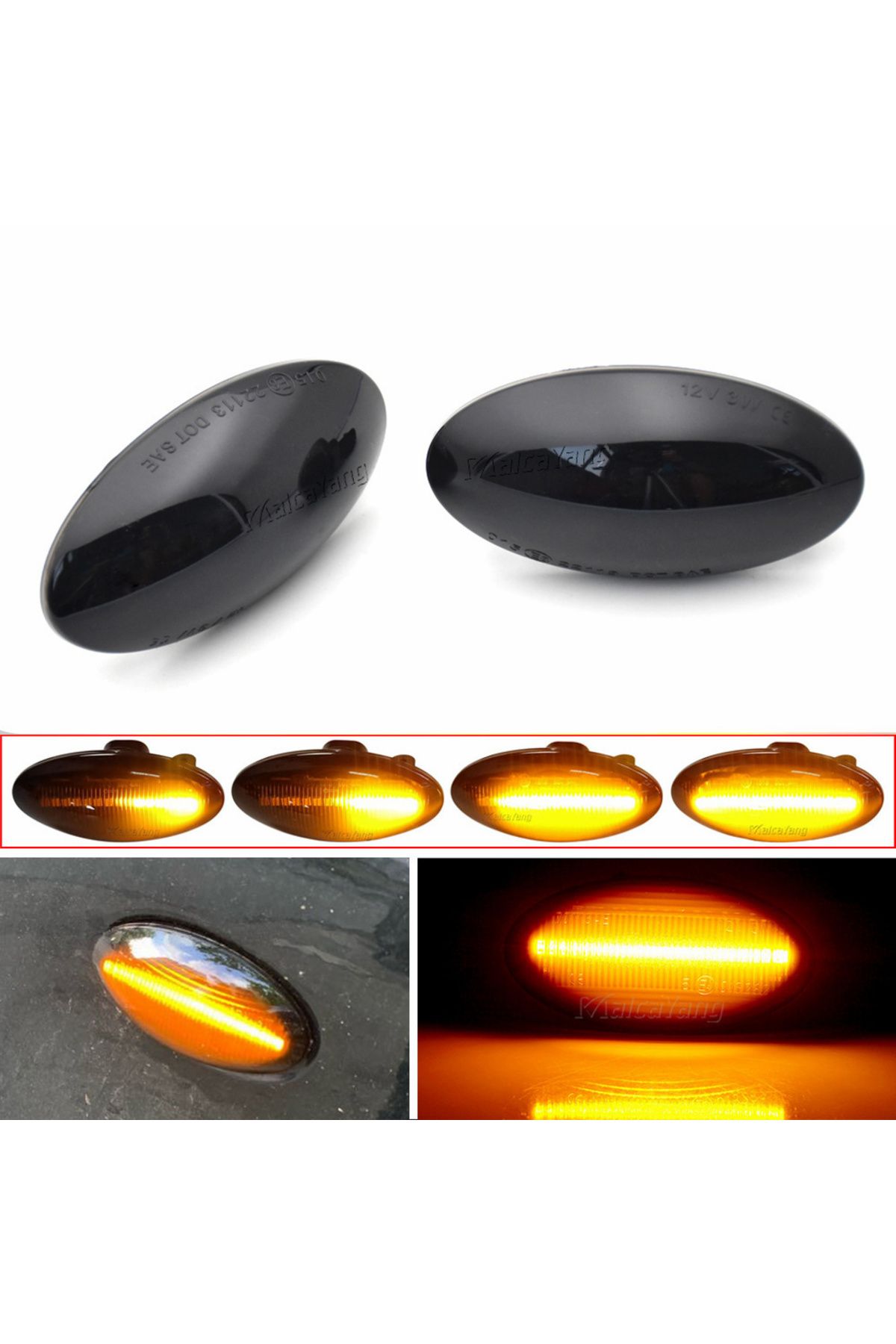 Choice-For Suzuki Swift Jimmy Vitara SX4 Alto Turn Signal Light LED Car Dynamic Side Marker Flowing Wate... 2