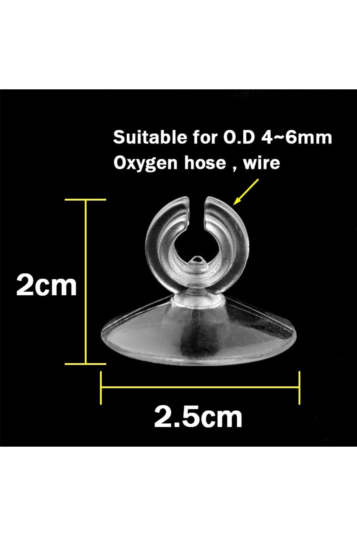 Choice-White 5pcs Aquarium Sucker Suction Cup For 4mm Air Line Pipe Tube Wire Holder Used Sucker For Glass 1