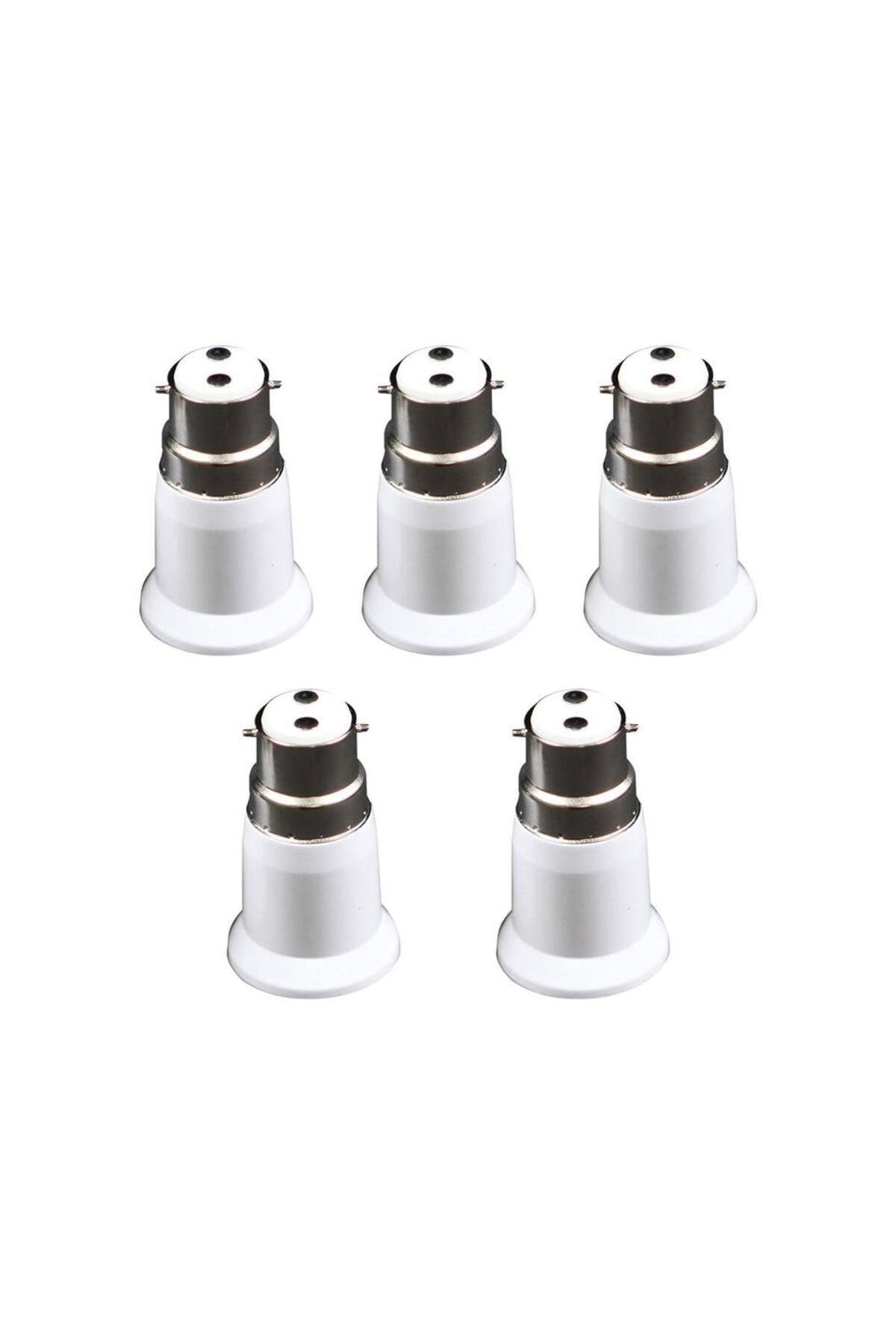 Choice-5 Pieces B22 to E27 Light Socket Adapter Lighting Accessories Adaptor Holder Lamp Base Socket Con... 6
