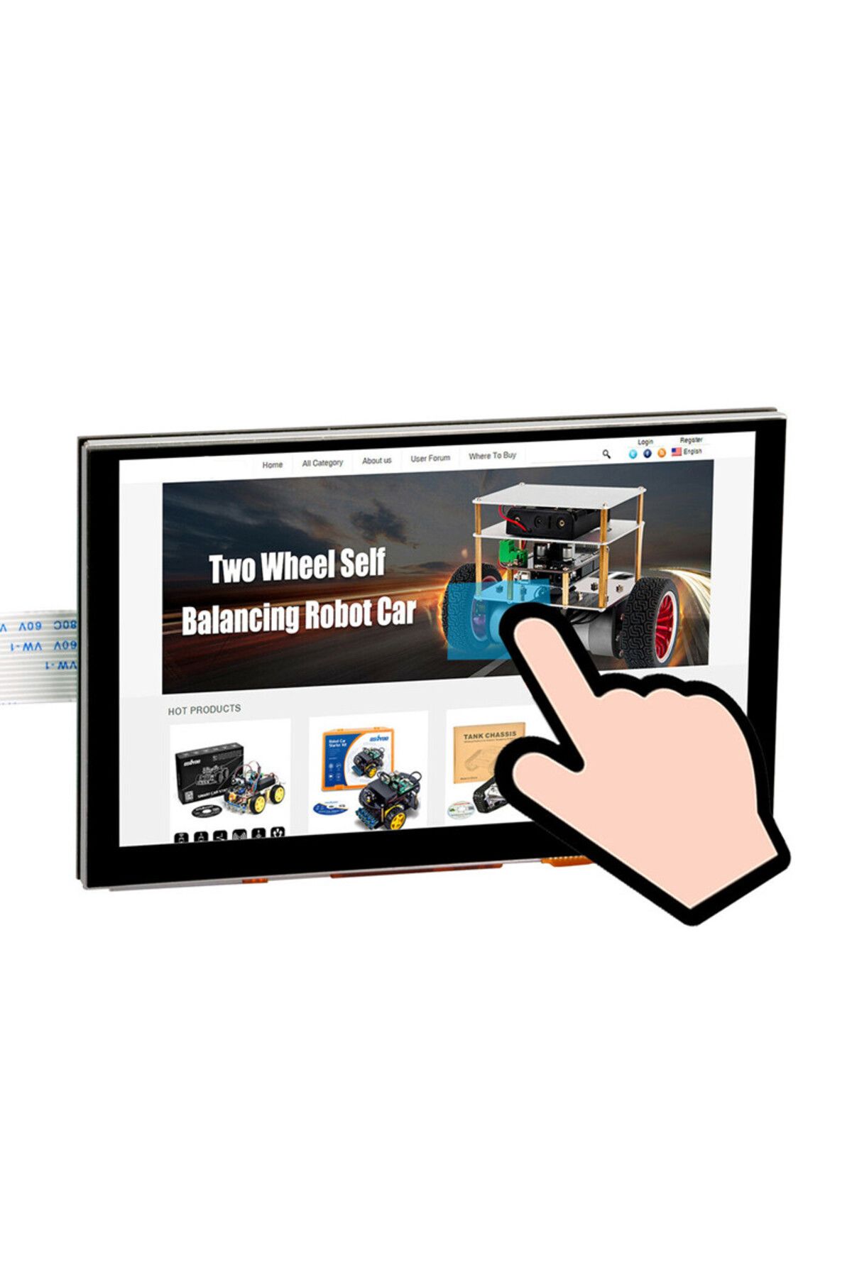 Choice-New 5 inch TFT LCD Display Capacitive Touch Screen DSI Connector 800x480 For Raspberry Pi 5 4B 3B+ 7
