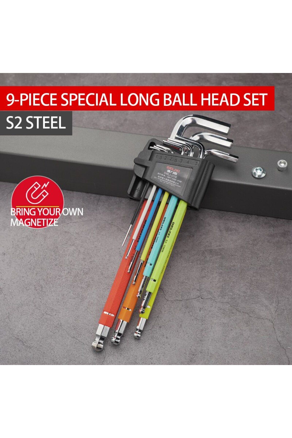 Choice-Color-1 L Type Hand Tools Kit Allen Key Set Hex Wrench Screwdriver Set Hexagon Spanner Universal Bal 1