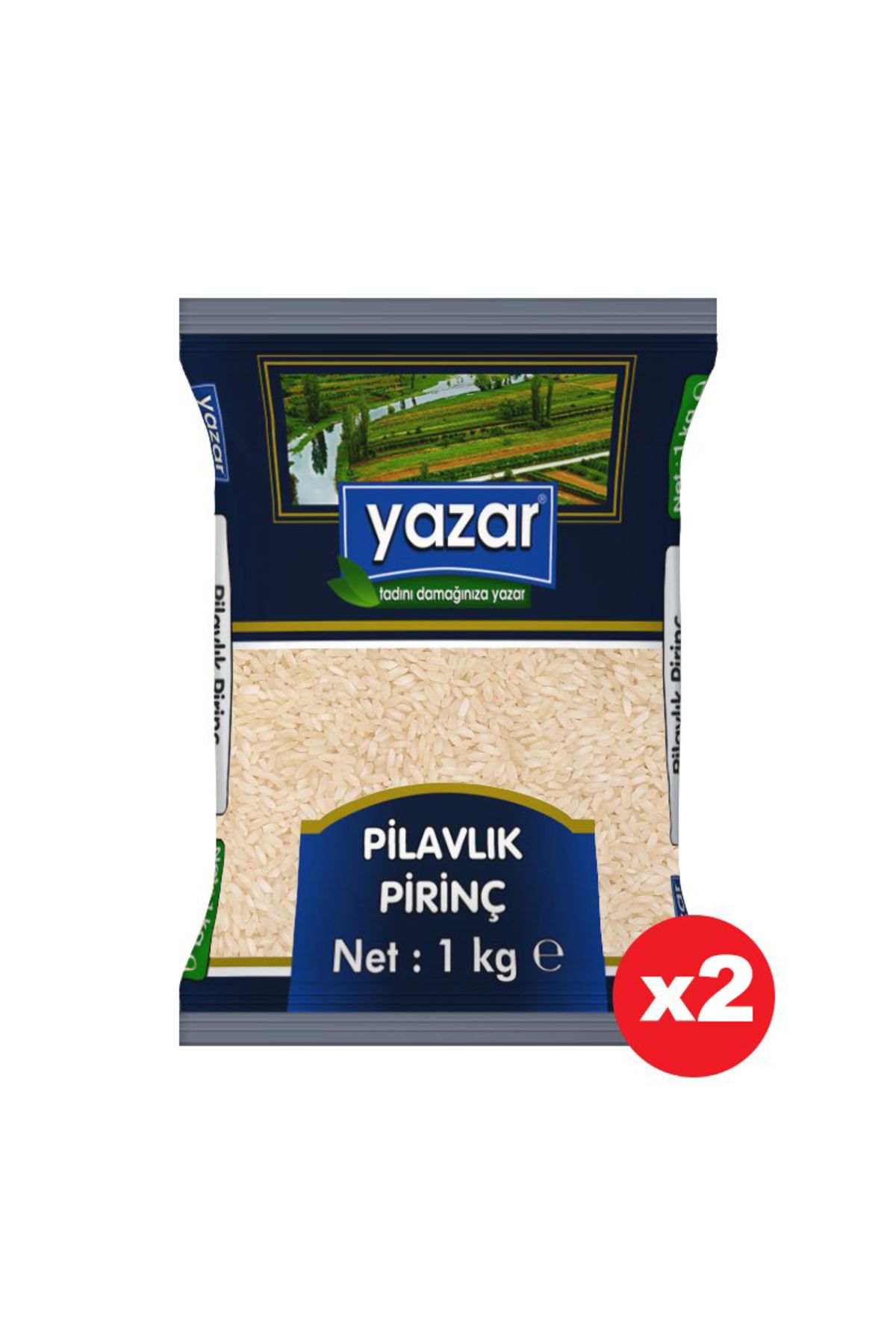 YAZAR Kırmızı Çizgili Yerli Pirinç (Ata Tohumu) 1 Kg x 2 Paket