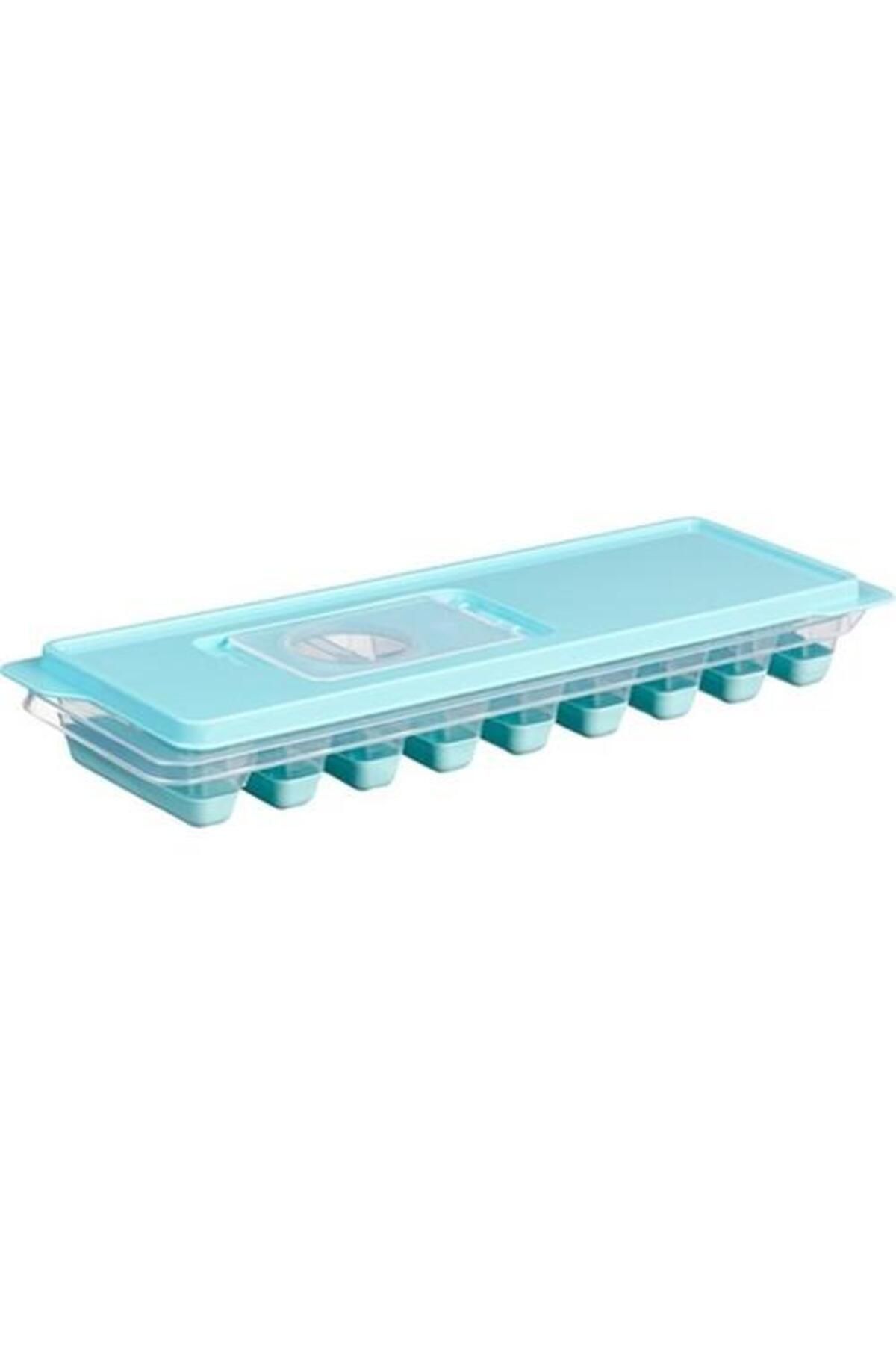 NAKRES-Silicone Ice Mold - Push Release, Compartmented Lid, Non-Stick Icebox 3