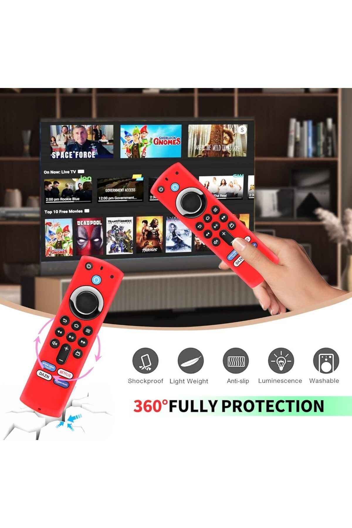 Choice-Silicone Remote Pretective Cover For Fire Stick 4K MAX/ 3rd Gen Fire TV Remote Case Glow in The D... 5