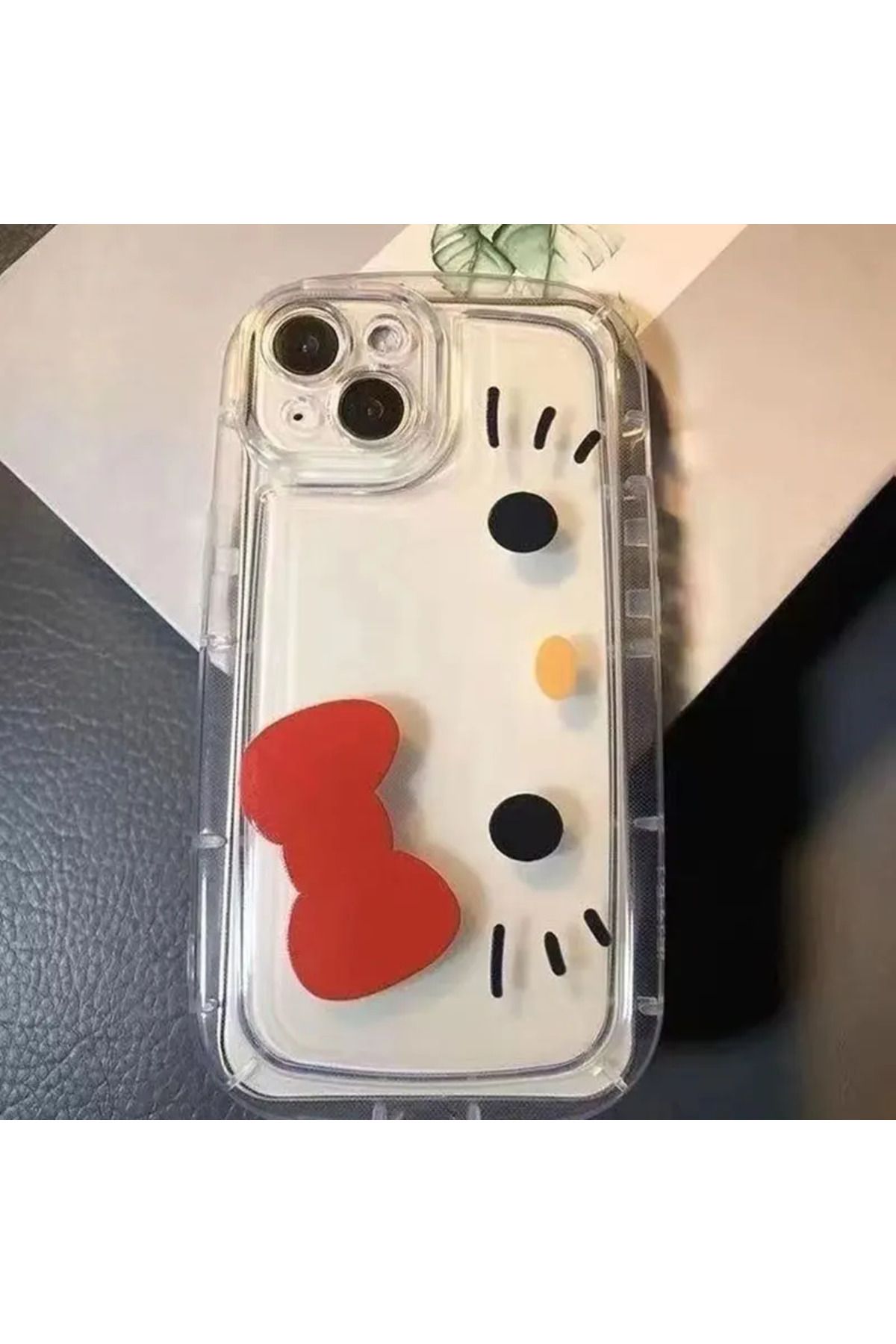 Miniso-غلاف هاتف Sanrio Hello Kitty لهاتف iPhone 15 وiPhone 16 و15 و14 و13 و12 و11 Pro Max وMINI شفاف من مادة Ai 7