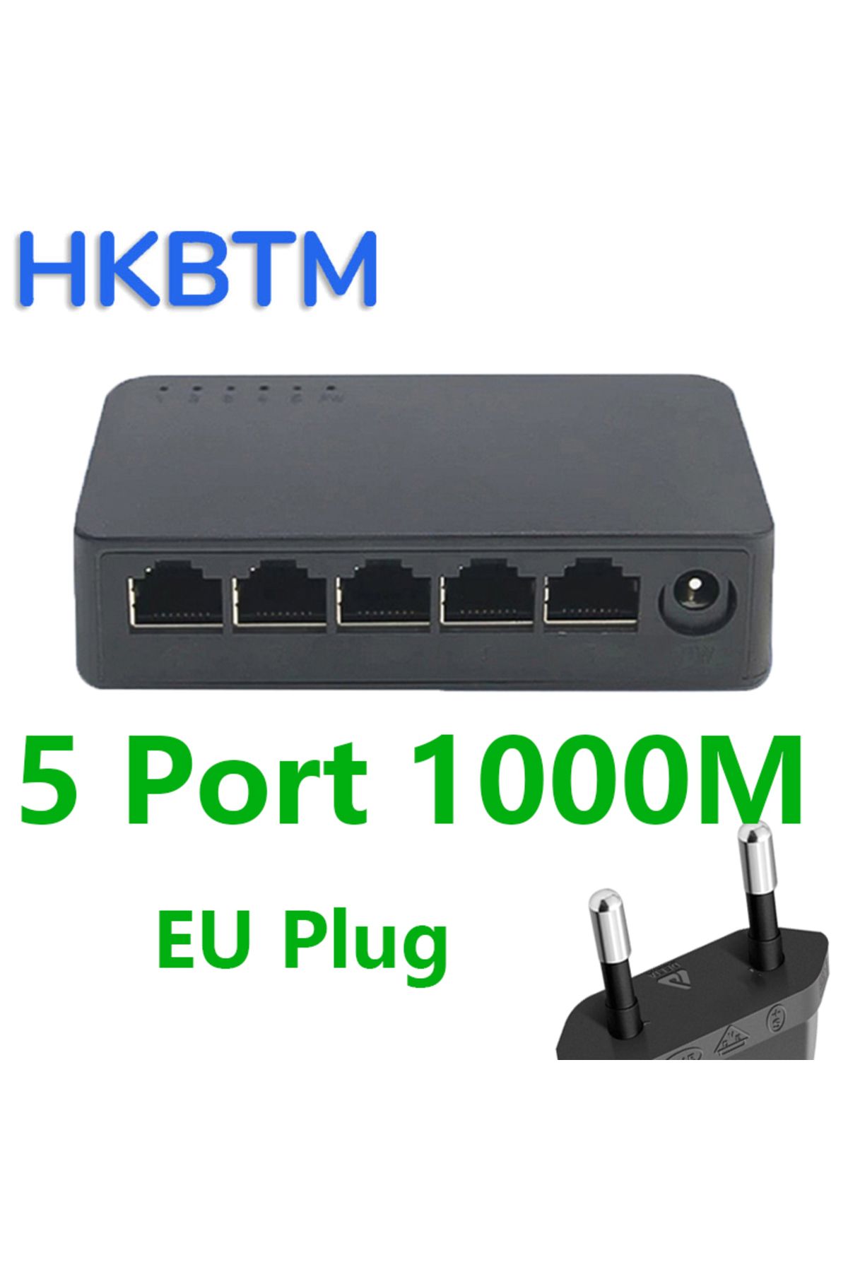 HKBTM-5 Port 1000m Network Switch Mini 5ports Switch Ethernet 1000mbps/100mbps Gigabit High Performance S 1