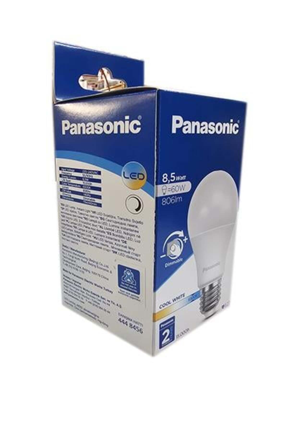 PANASONIC Led Dimmerli Lamba 8.5W/6500K Beyaz Işık 806Lm E27 Led Ampul