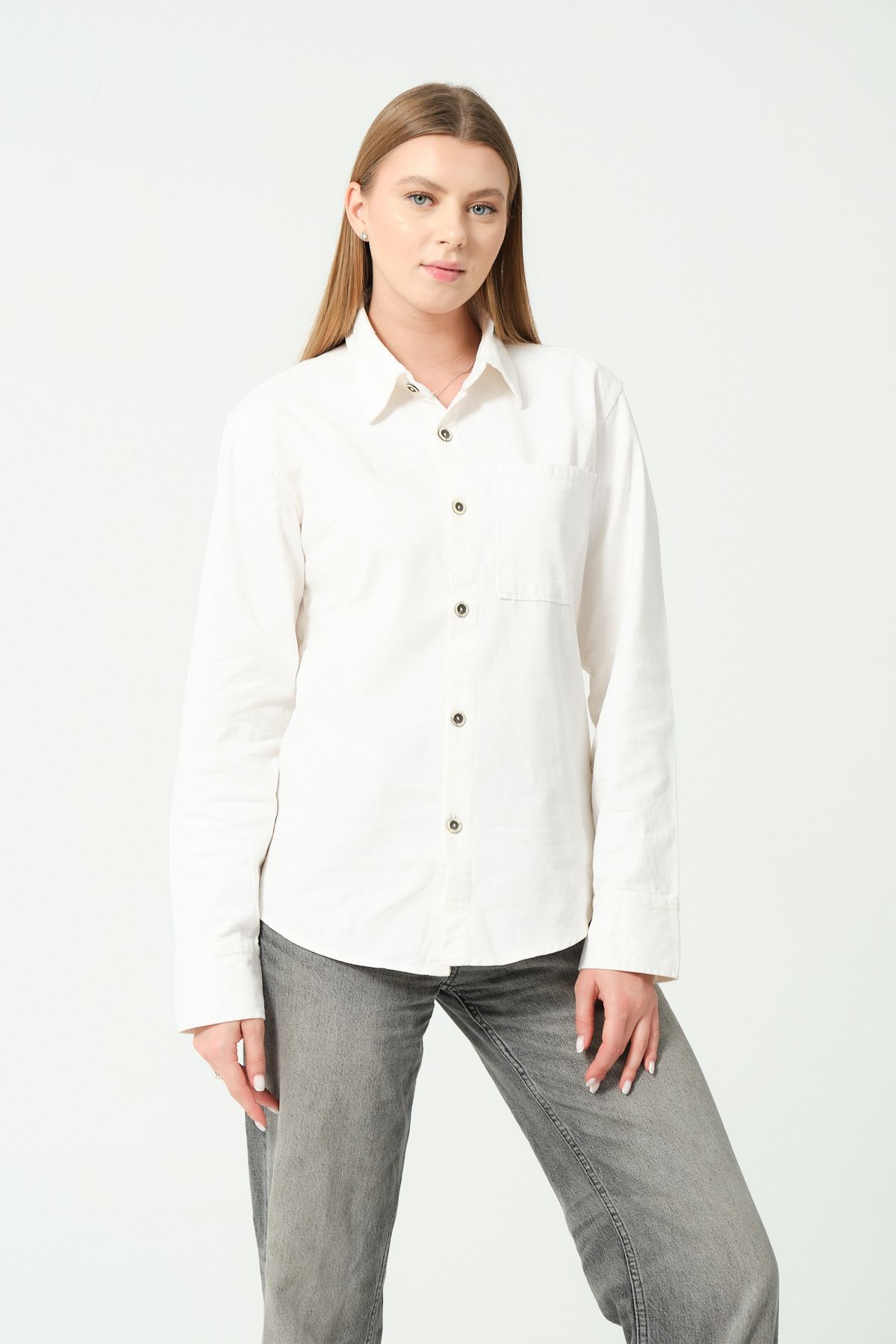 Serseri Jeans-White Denim Shirt 3