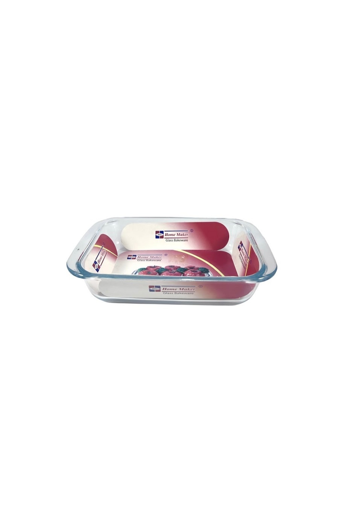 AVCI HOME MAKER-Rectangular Glass Baking Dish, 0.7 Lt Capacity, 23X14.9 Cm Diameter, 4.8 Cm Height - Clear 3