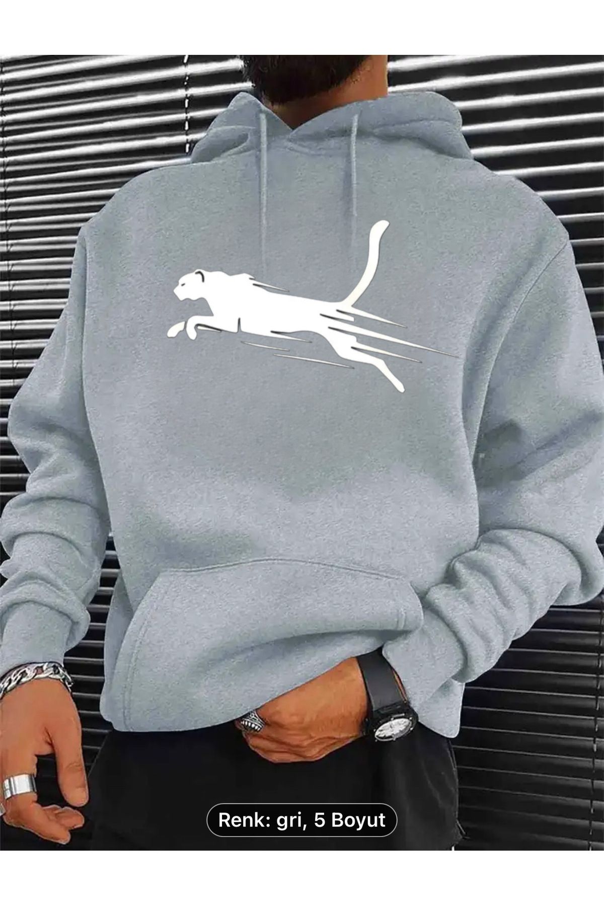 NEW TRENDY COLLECTİON The Originals Kanguru Penye Şardonlu Özel Baskılı Sweatshirt