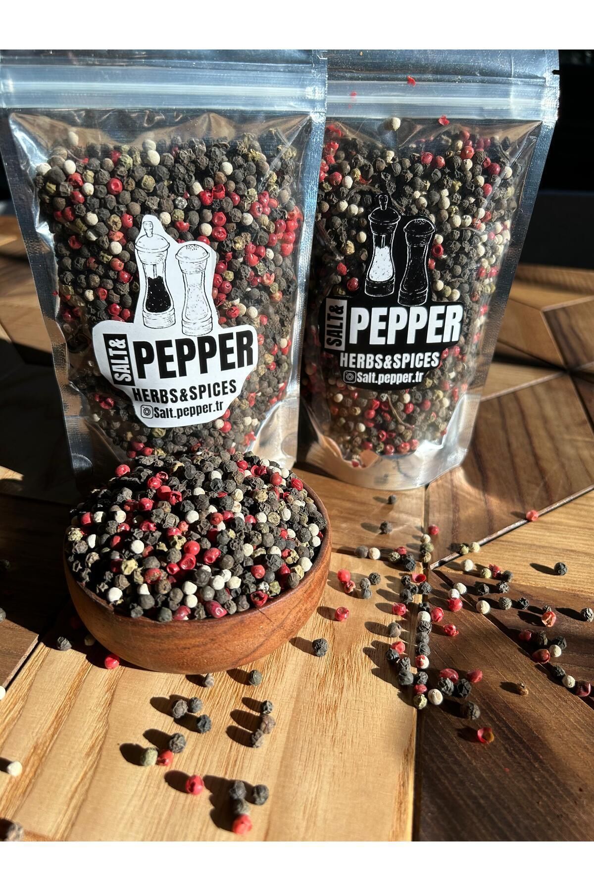 Salt & Pepper 50gr Karabiber Tane Renkli 1.Sınıf / Blackpepper Colored 1st Class