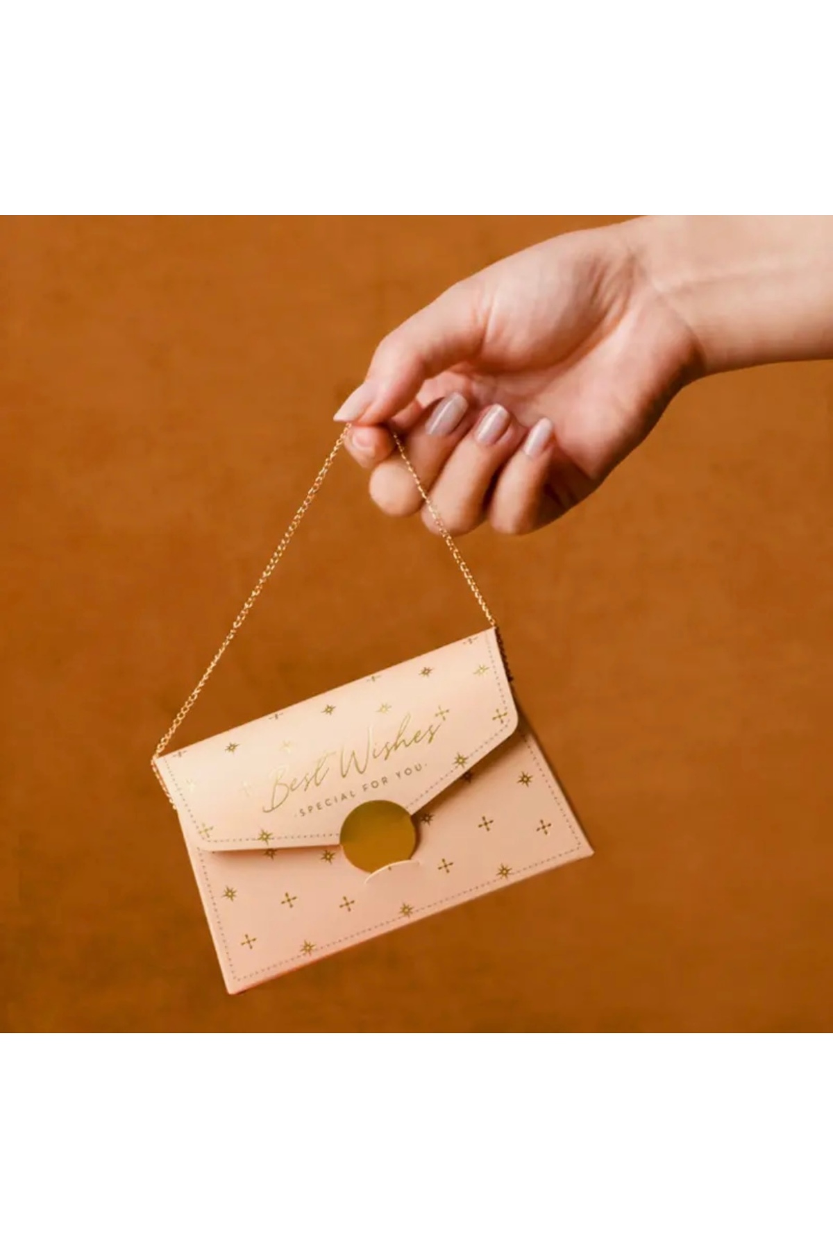 Kutumania Best Wishes Yazılı Şampanya Renkli Altın Rengi Tutma Saplı ...