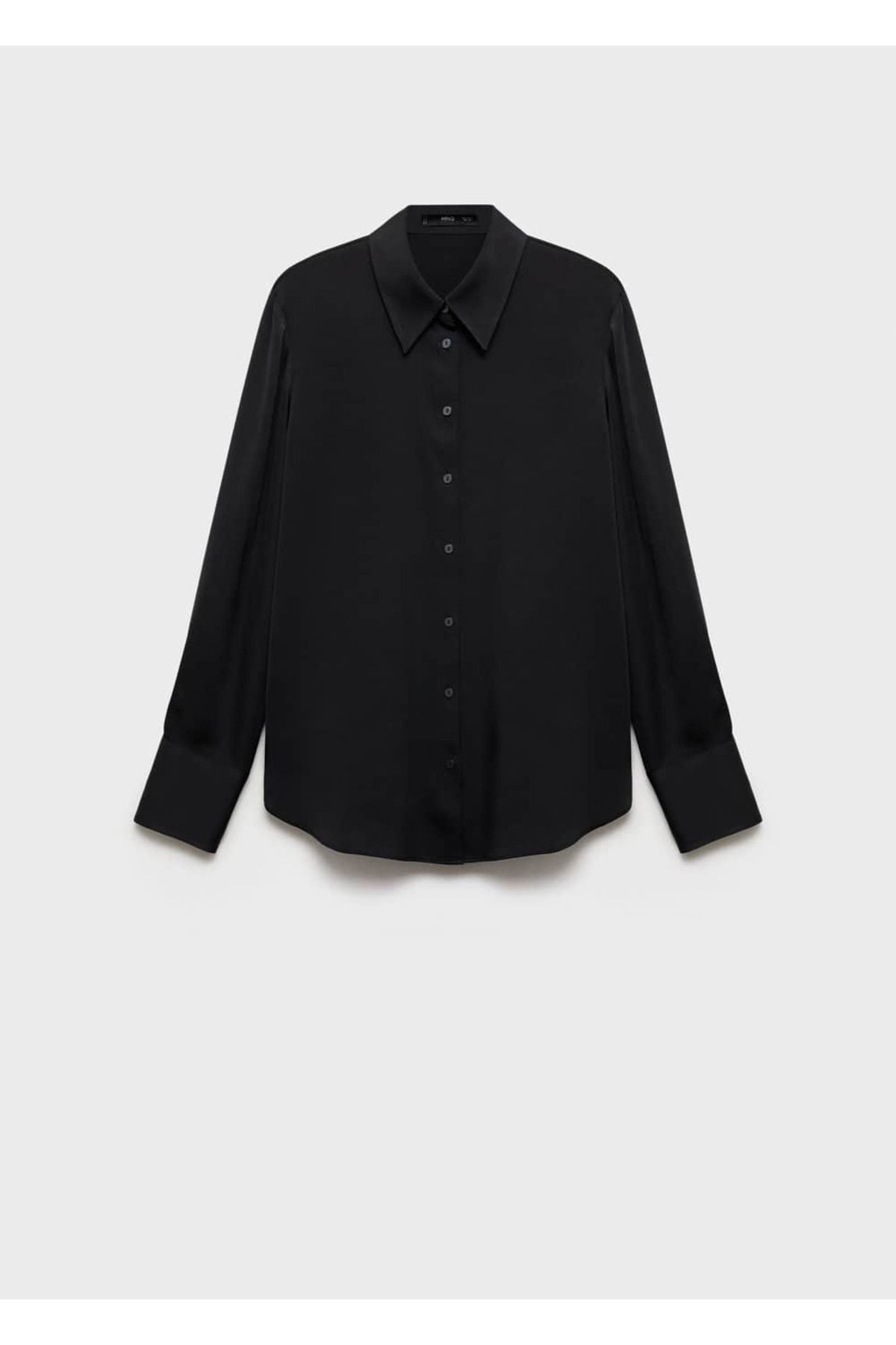 MANGO Woman-Satin draped shirt 3