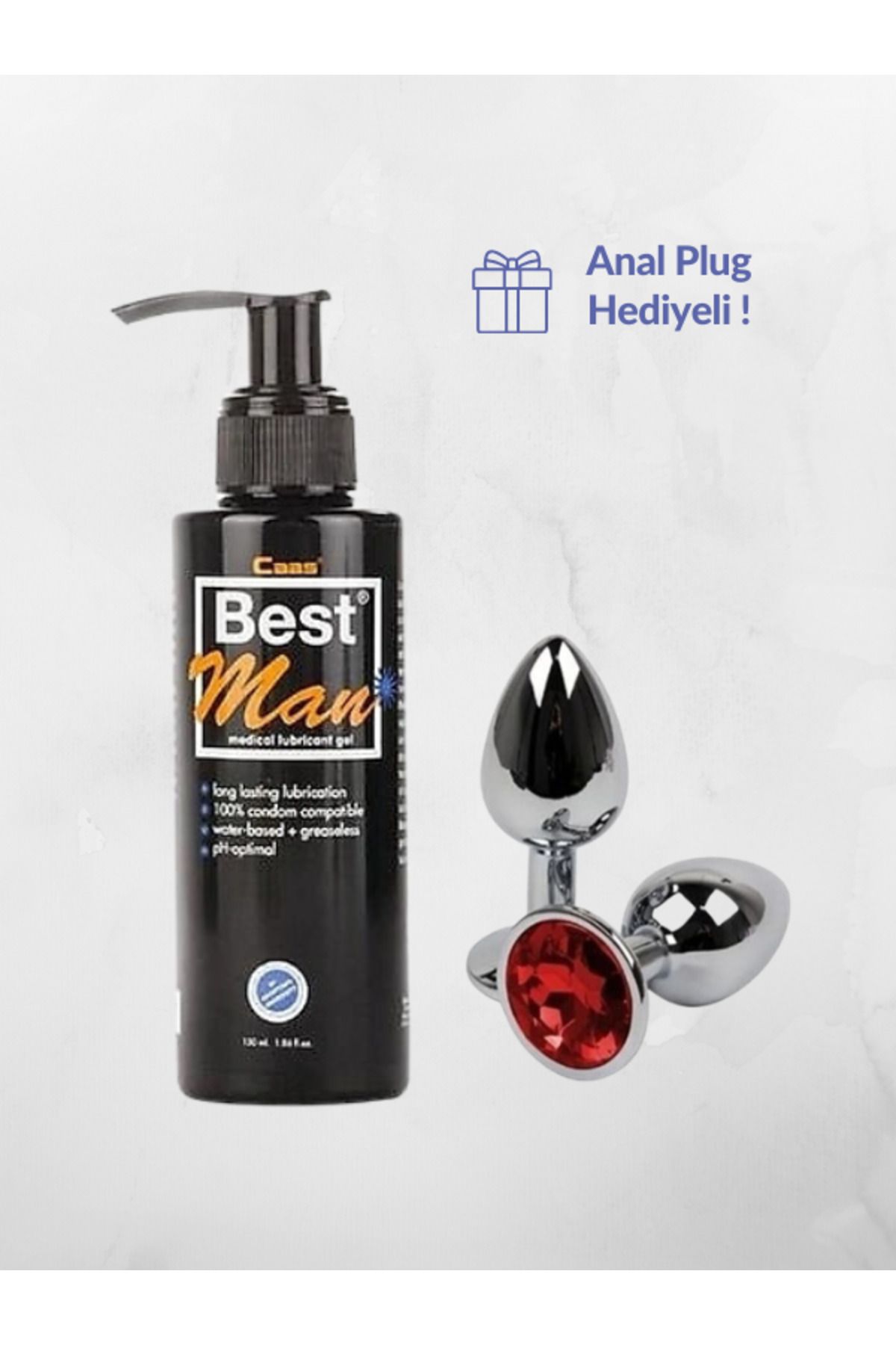 AŞKIN DEPOSU AYLAN MARKETİNG Bestman Kayganlaştırıcı 150 ml Anal Plug Seti