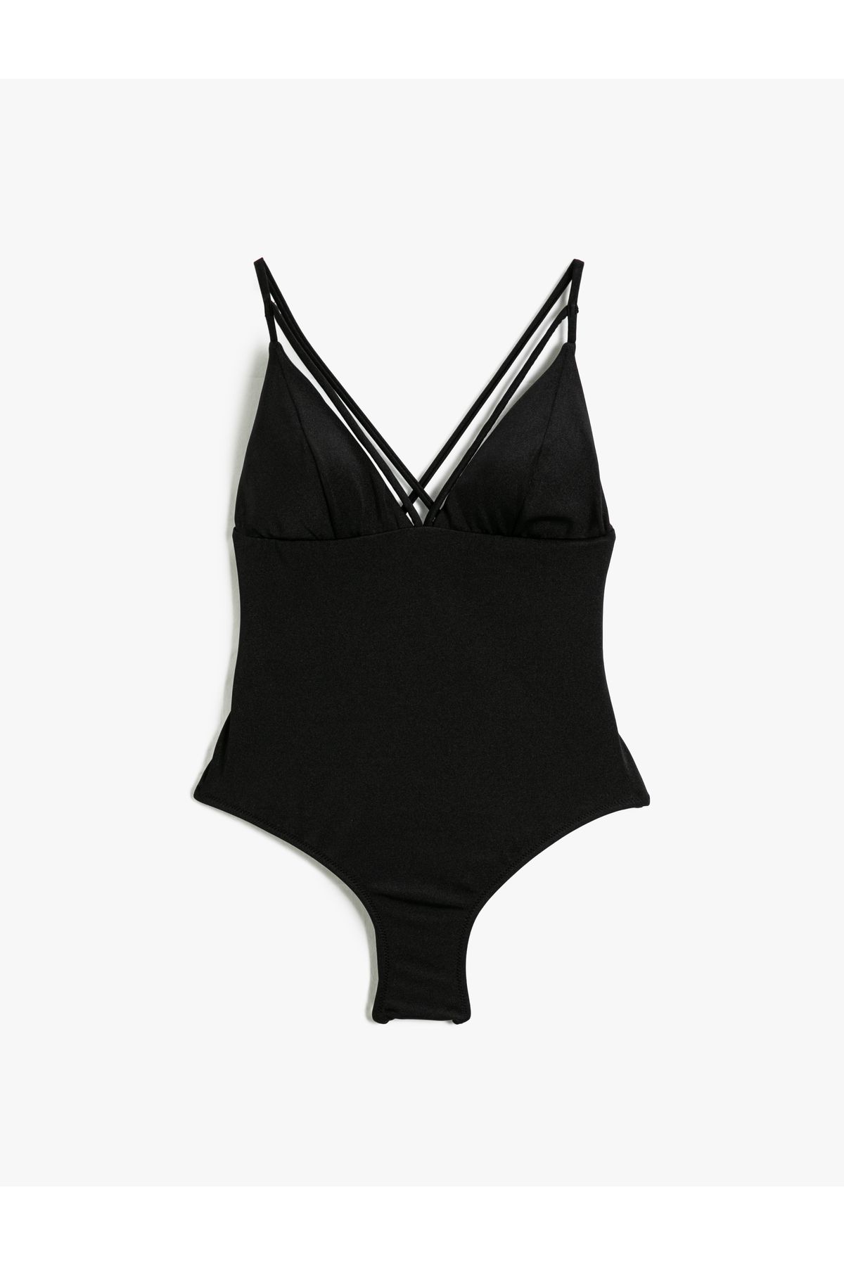 Koton-Y23 999 Costum de baie pentru femei din elastan negru - 3sak20015bm 6