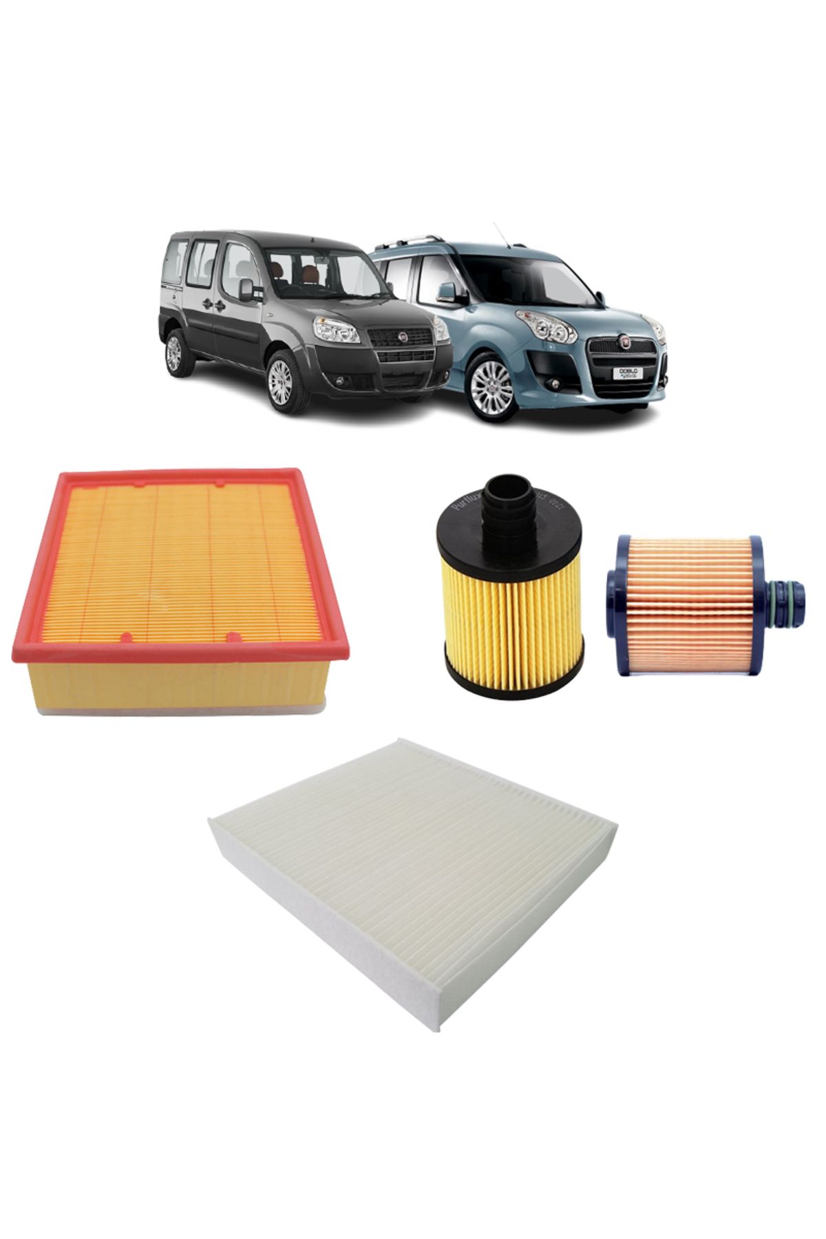 teknotrust 1.6 D-JTD Multijet 2010-2013 Filtre Bakım Seti, Euro 4, 3'lü Kit