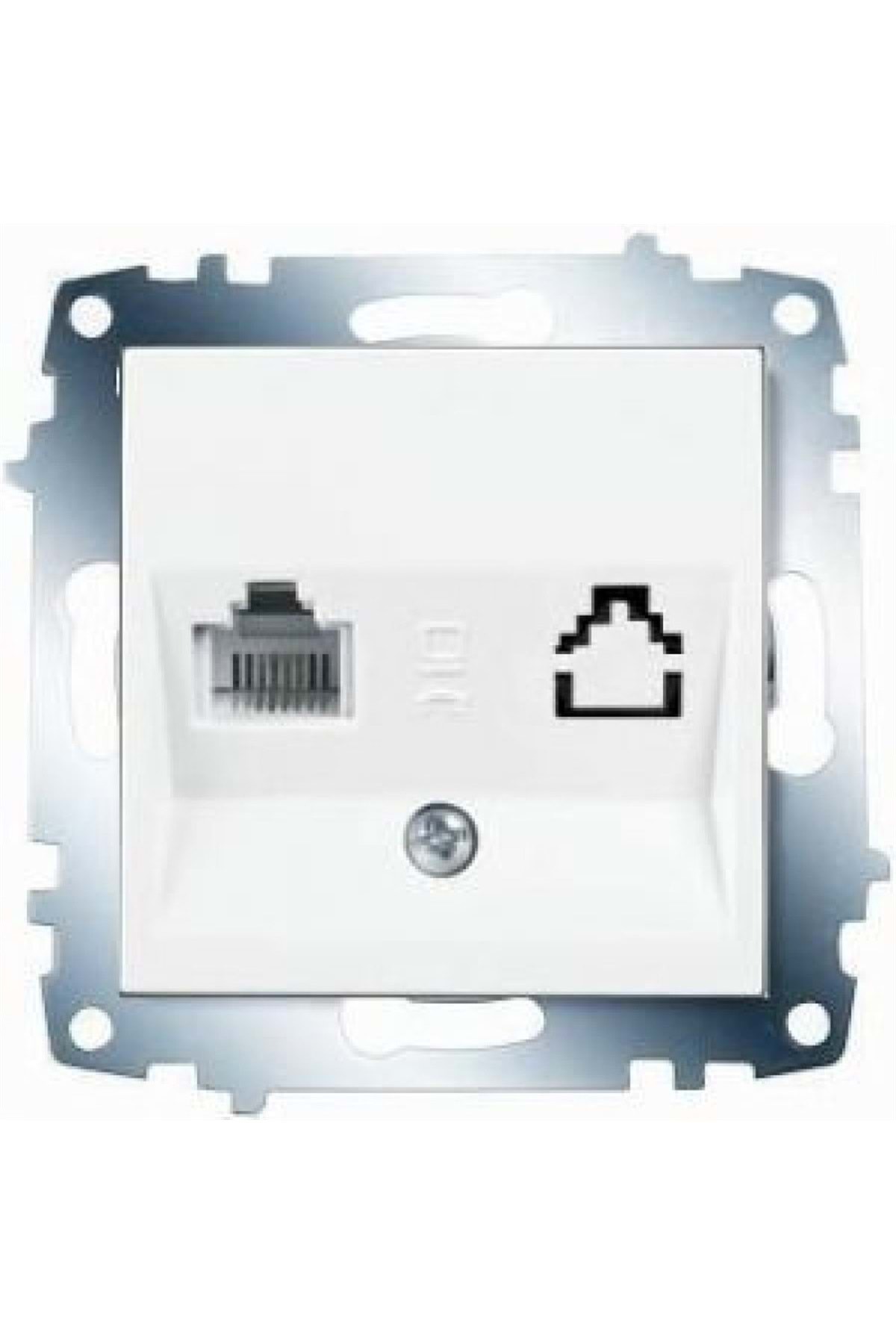 Viko Socket REWEL Viko Numersi Telephone Socket Rj11 White (Excluding Frame) 321008 ...