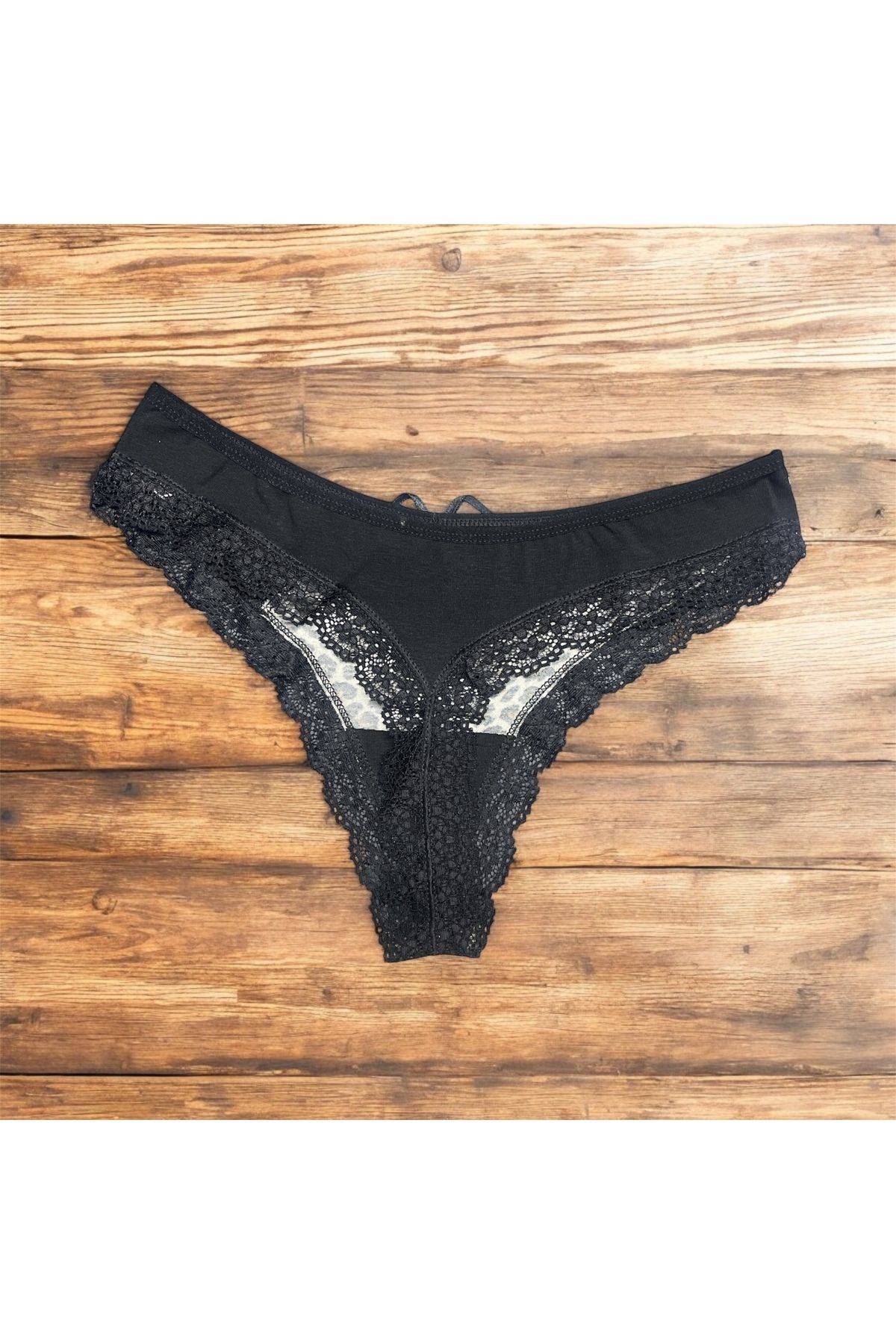 1Moda1Tarz-Women's Leopard Pattern Lace Detailed String 2