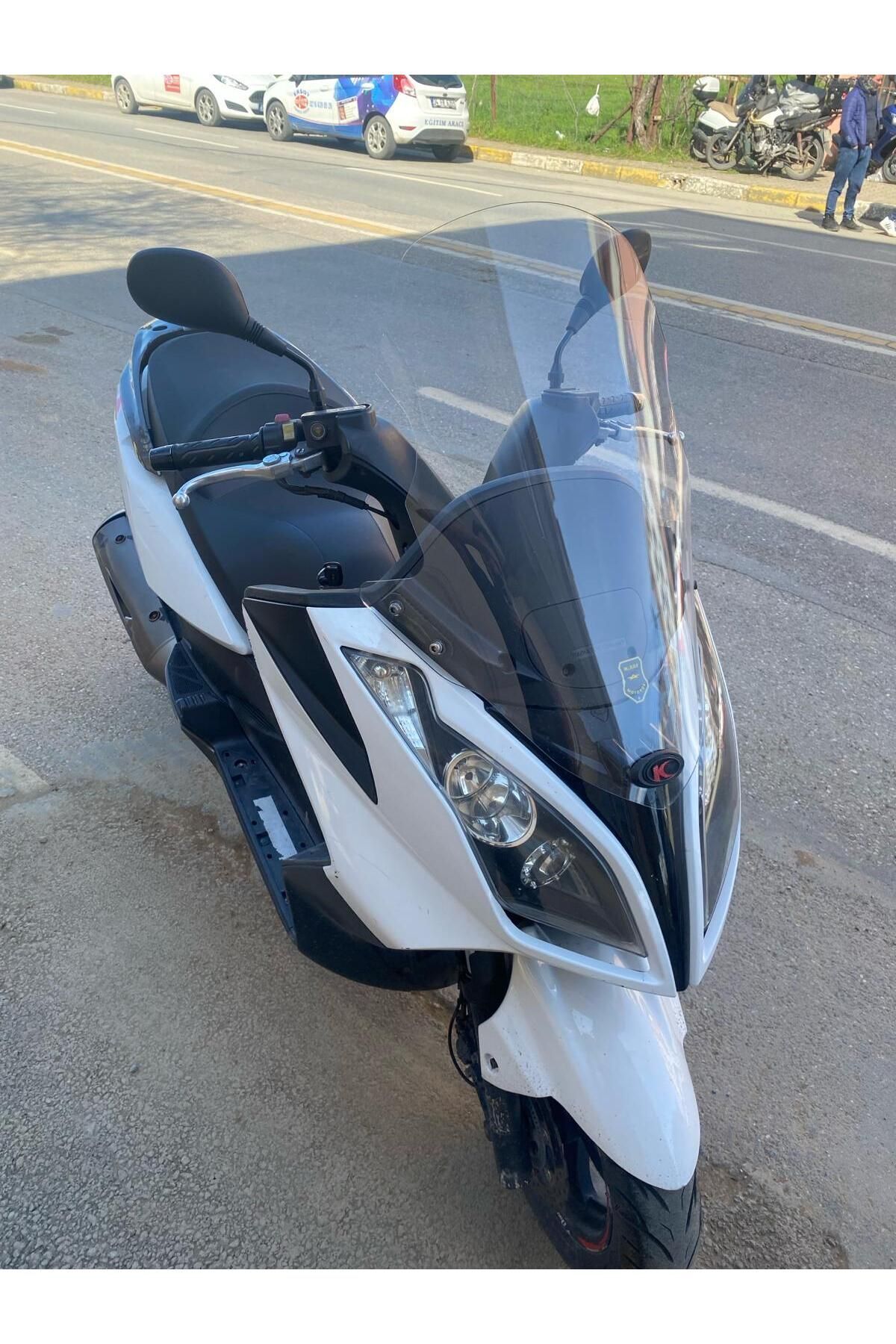 Kymco Downtown  200 300 Siperlik Ön Cam 2011 2015 Model 67cm Şeffaf renk 4mm
