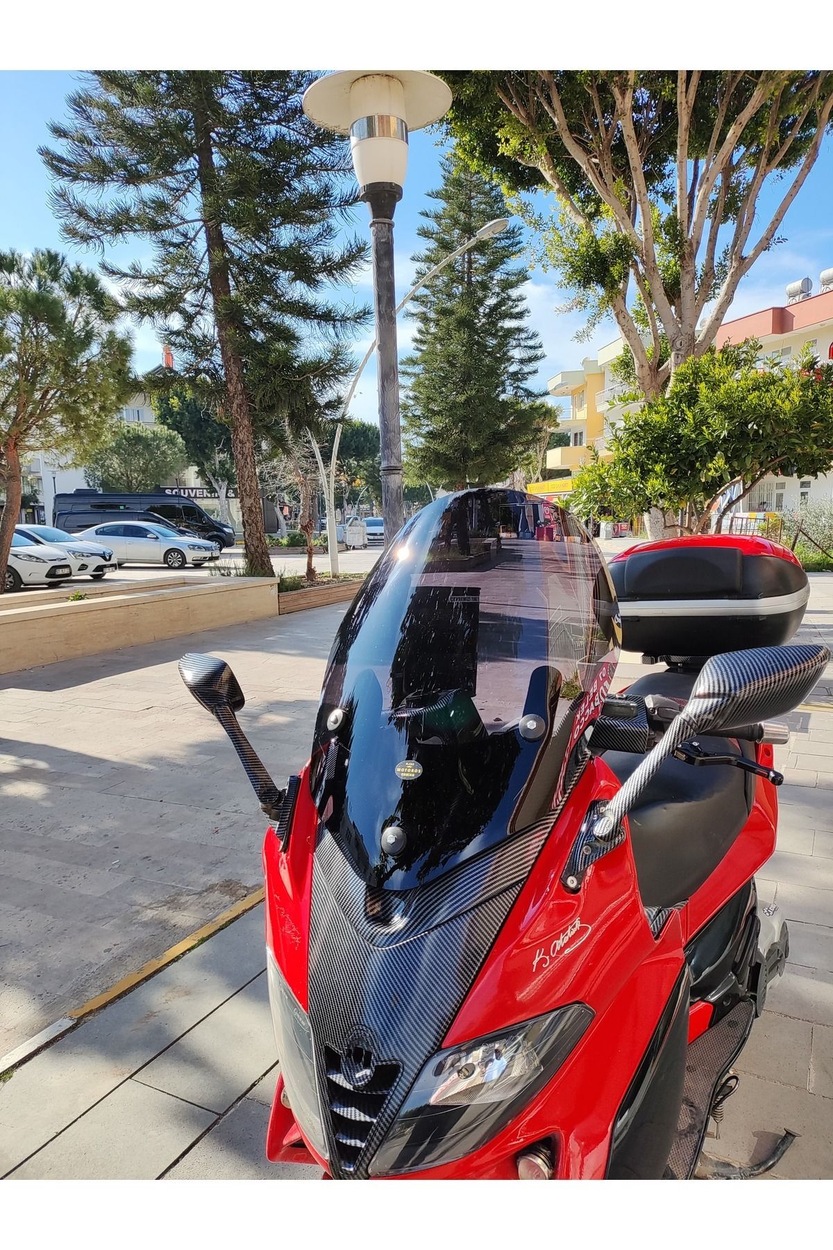 Gilera Nexus 500 Siperlik Ön Cam 2004-2008 Model 58cm Siyah Renkli 4mm
