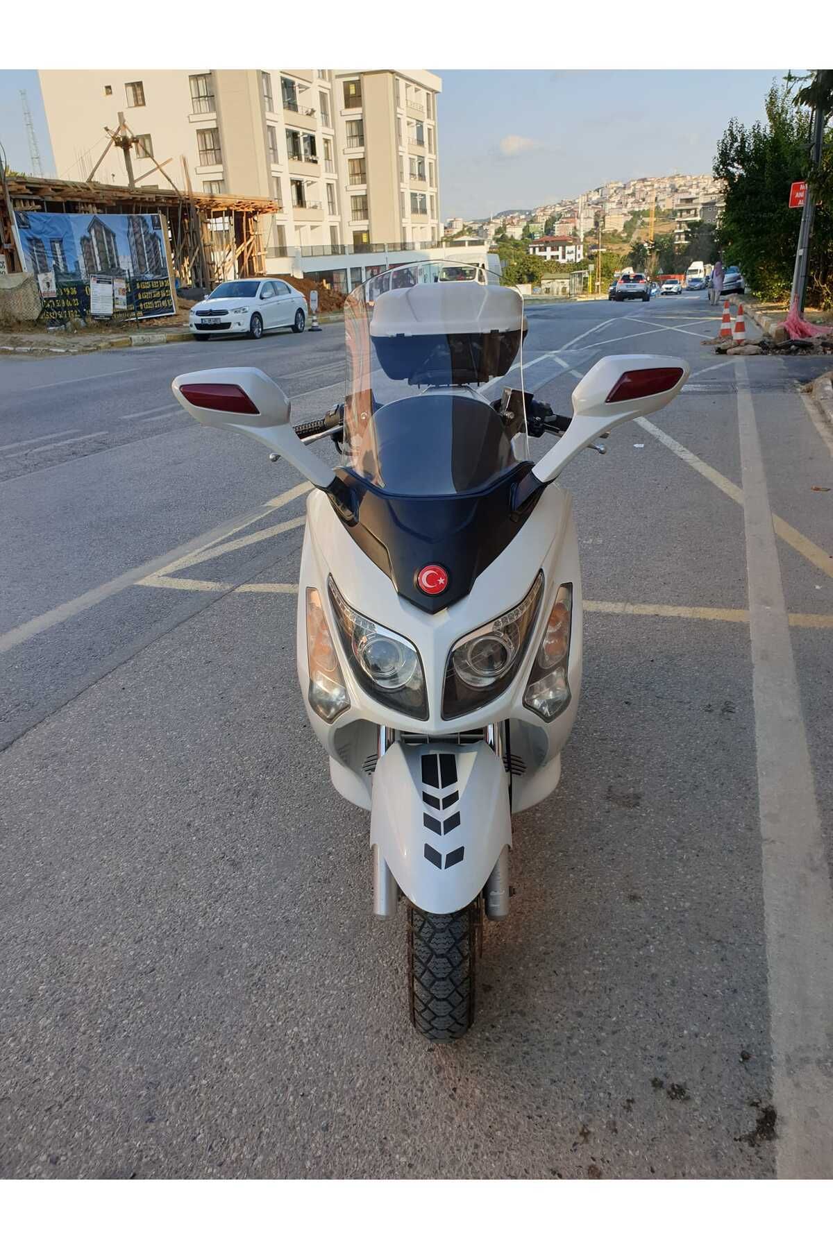 SYM Gts Evo 250 Siperlik Ön Cam 2006 2015 Model 53cm Şeffaf Renkli 4mm