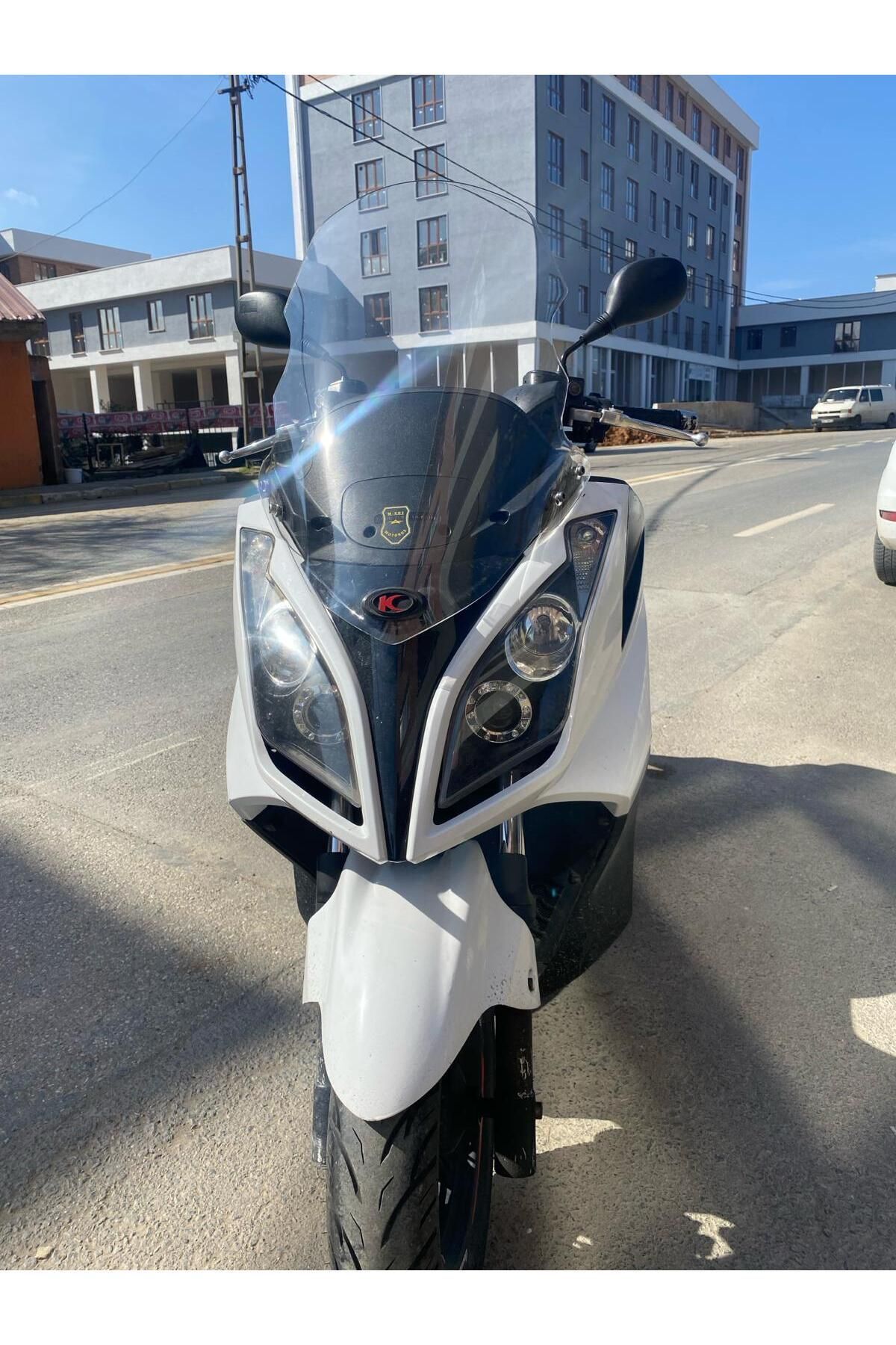 Kymco Downtown  200 300 Siperlik Ön Cam 2011 2015 Model 67cm Şeffaf renk 4mm
