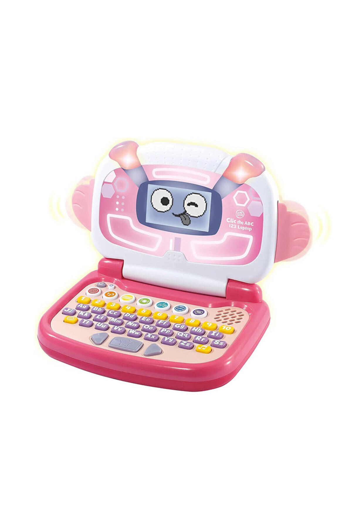 روی لپ‌تاپ ABC، 123 کلیک کنید - صورتی