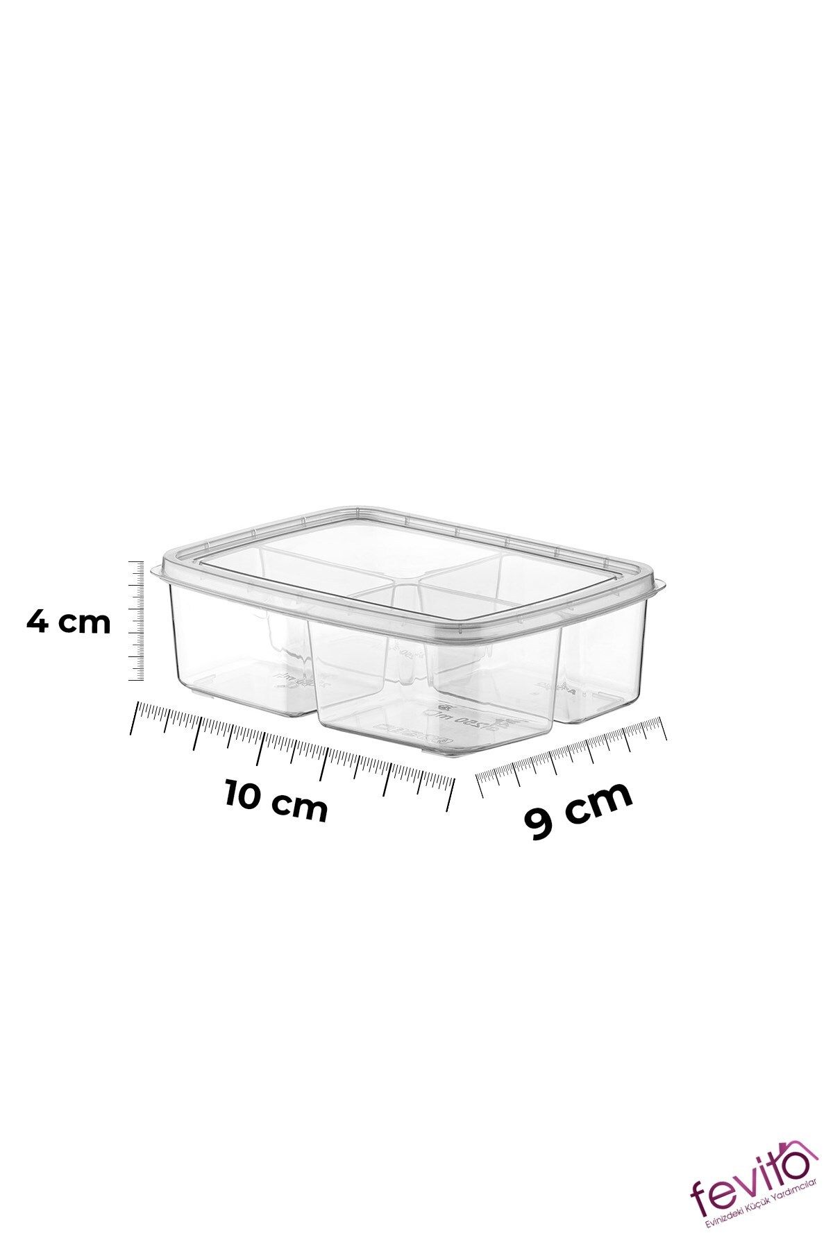 Fevito-Storage Container Set 3 Pieces White S-413 That Can Be Used in Microwave and Freezer 6
