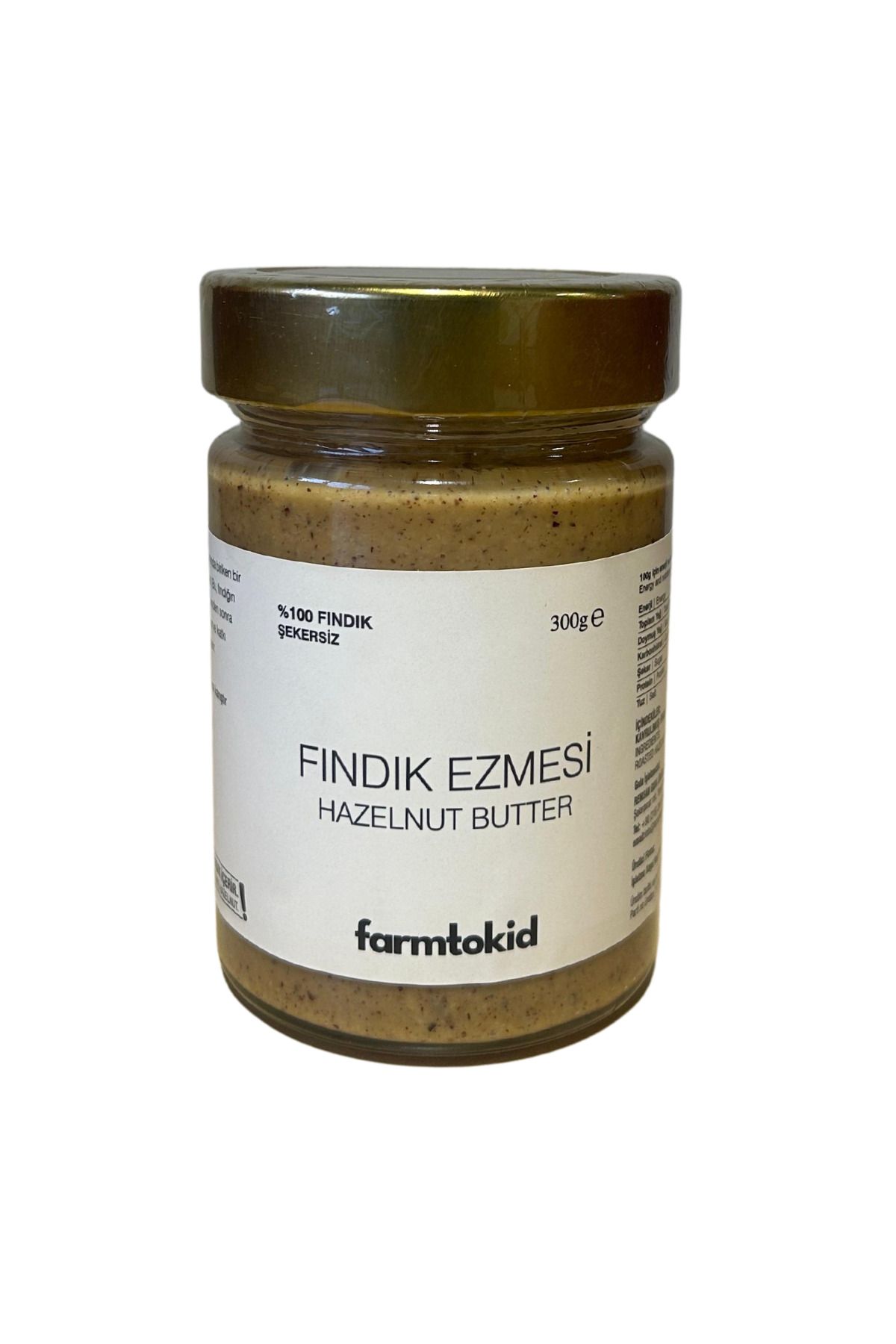 Farmtokid Fındık Ezmesi Şekersiz 300g