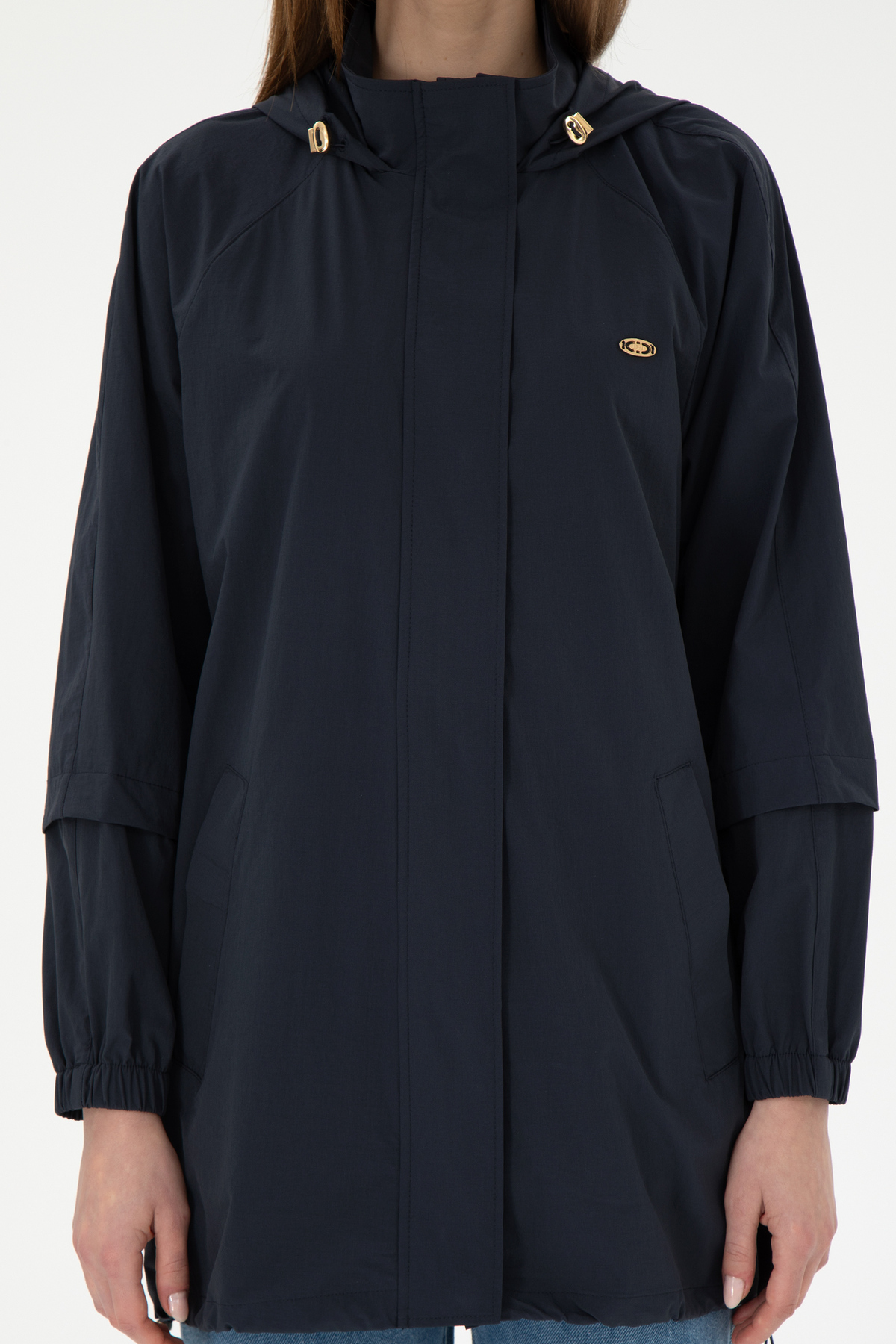 U.S. Polo Assn. Kadın Lacivert Trençkot 50297094-VR033 görsel 6