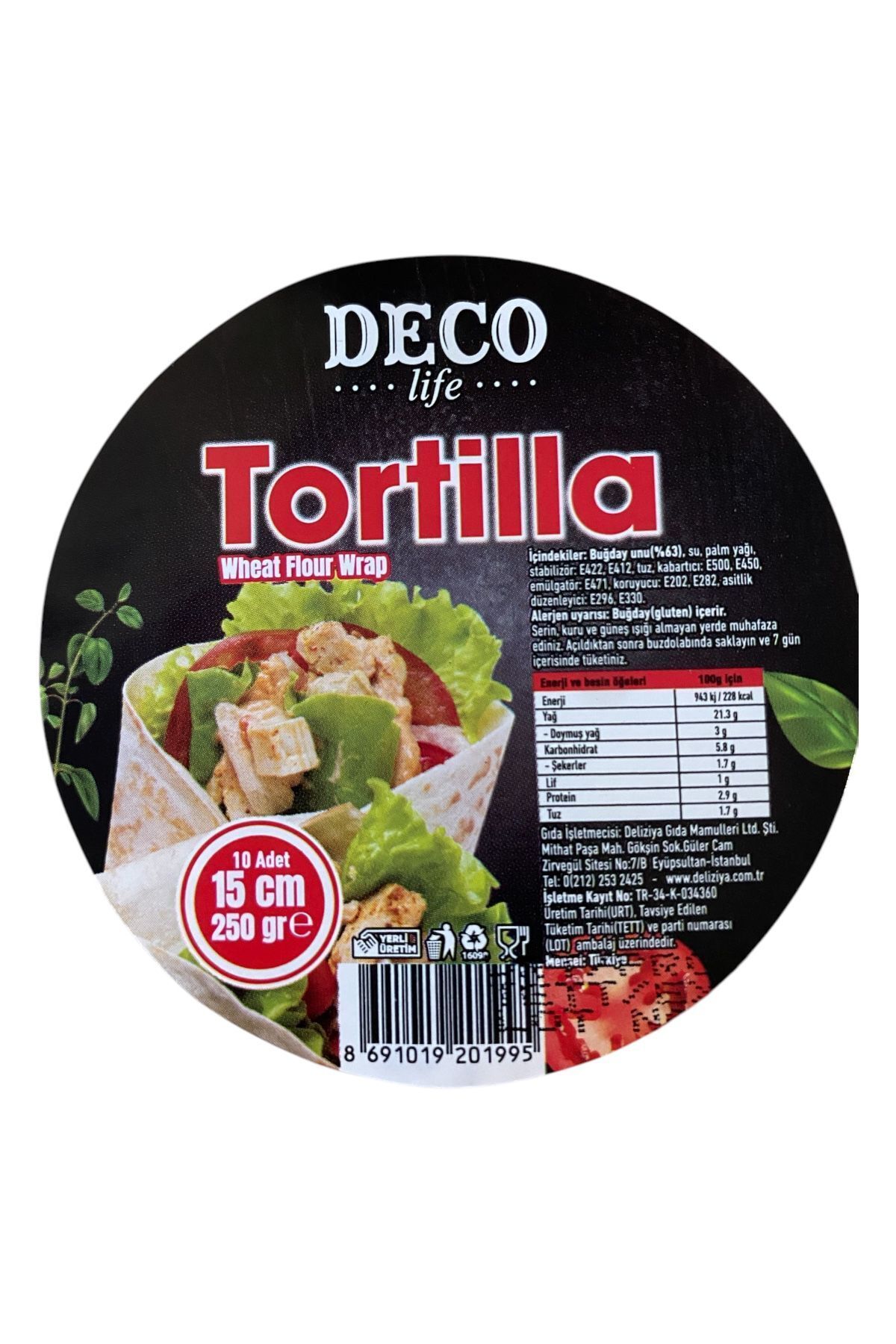 DECO Tortilla 15 cm 10 Adet