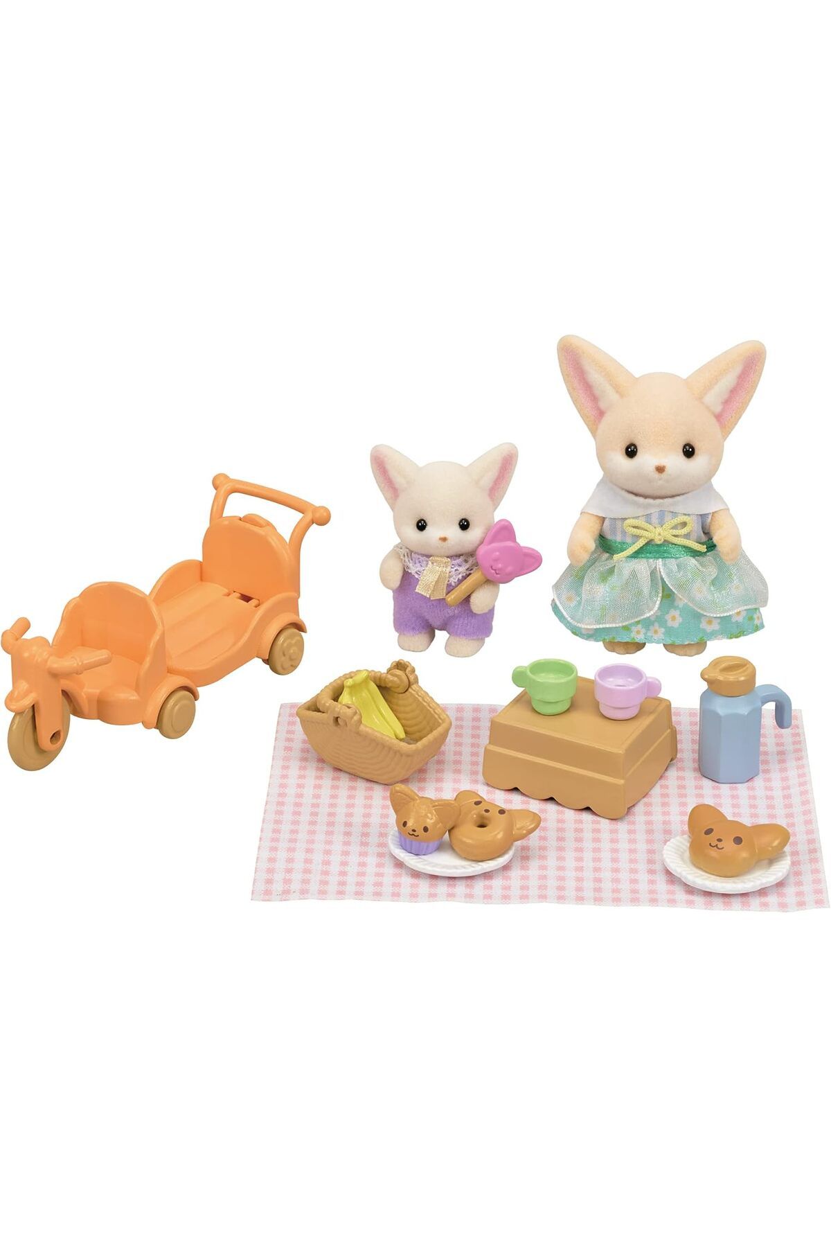 STOREMAX efshopx Sylvanian Families Piknik Seti Çöl Tilkisi Kız ve Bebek New Desing 1002192