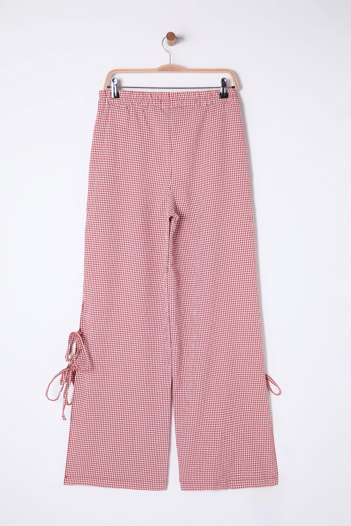 Trendyol Collection-Brick Color Elastic Waist Pants with Wide Leg and Side Slit - Twoss25Pl00022 9
