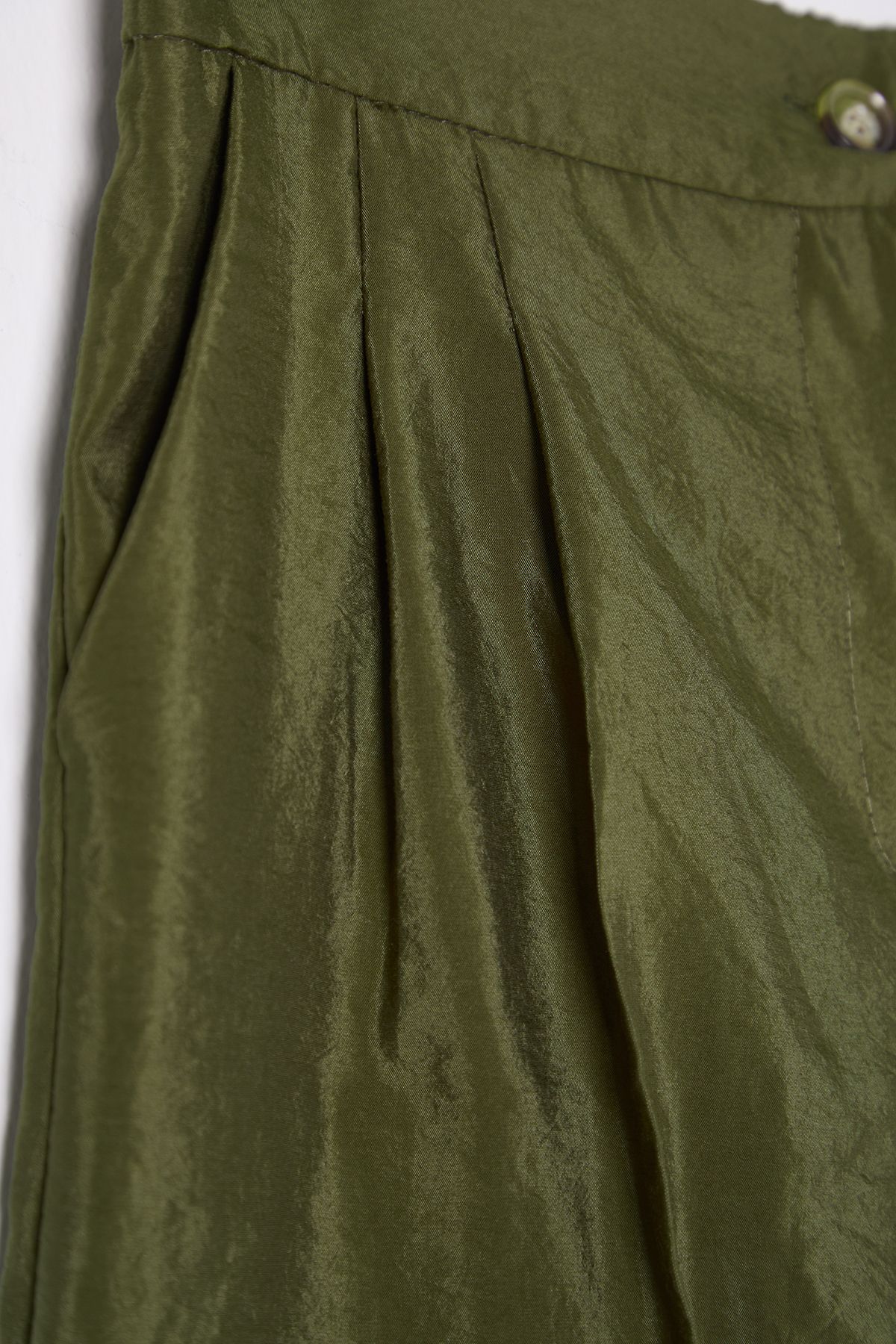 Trendyol Collection-Khaki Modal Wide-Leg Pants - Soft Tuşel Twoss25Pl00004 7