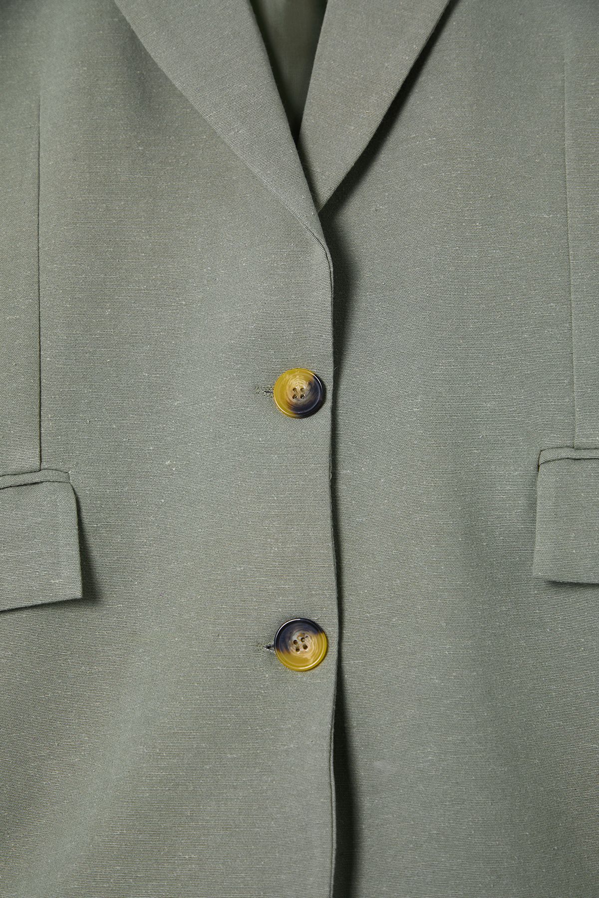 Trendyol Collection-Khaki plátěný vzhled Regular Fit Lining Woven Blazer Jacket TWOSS25BC00004 7