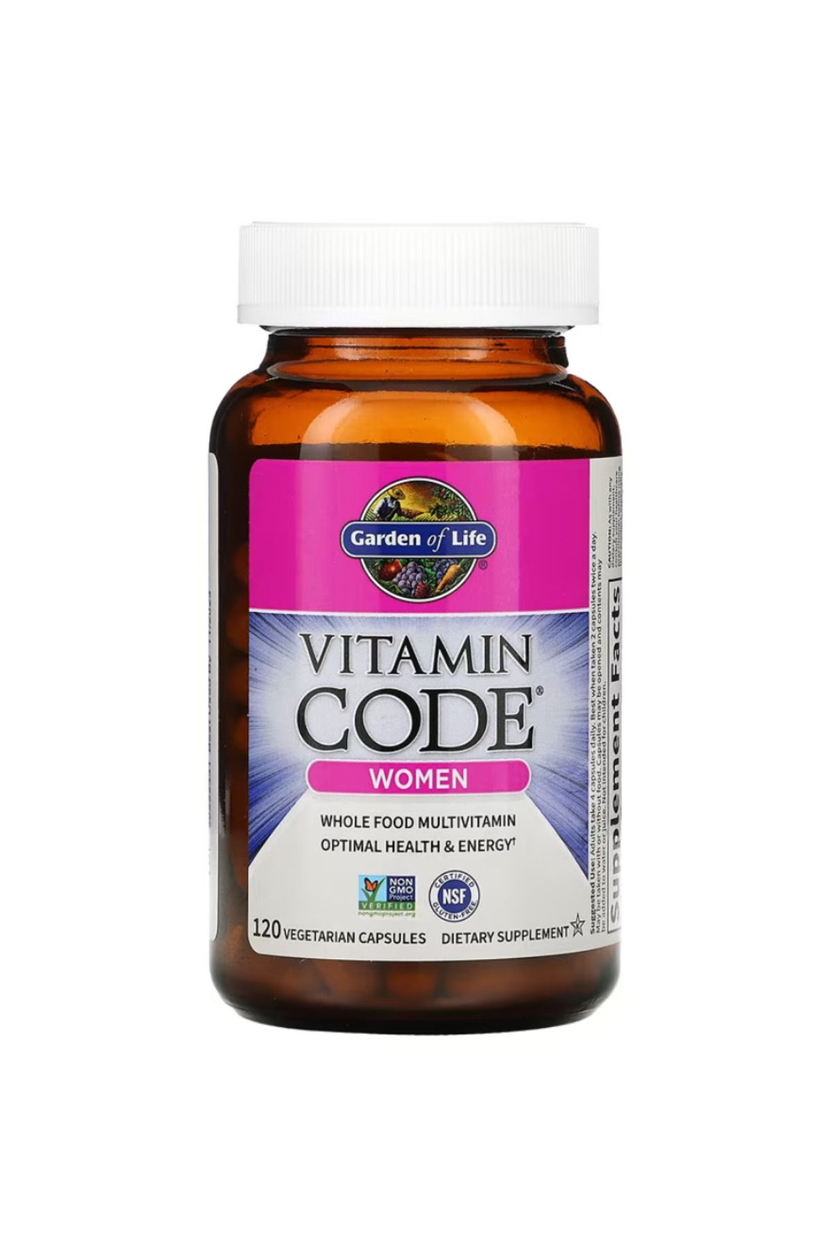 GARDEN OF LIFE Vitamin Code, Whole Food Multivitamin for Women, 120 Vegetarian Capsules