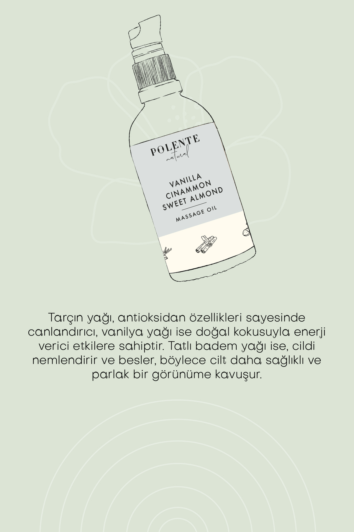 Tarçın & Vanilya Enerji Verici Masaj Yağı (100 ML) — Enerji Verici, Nemlendirici — تصویر 3 از 5