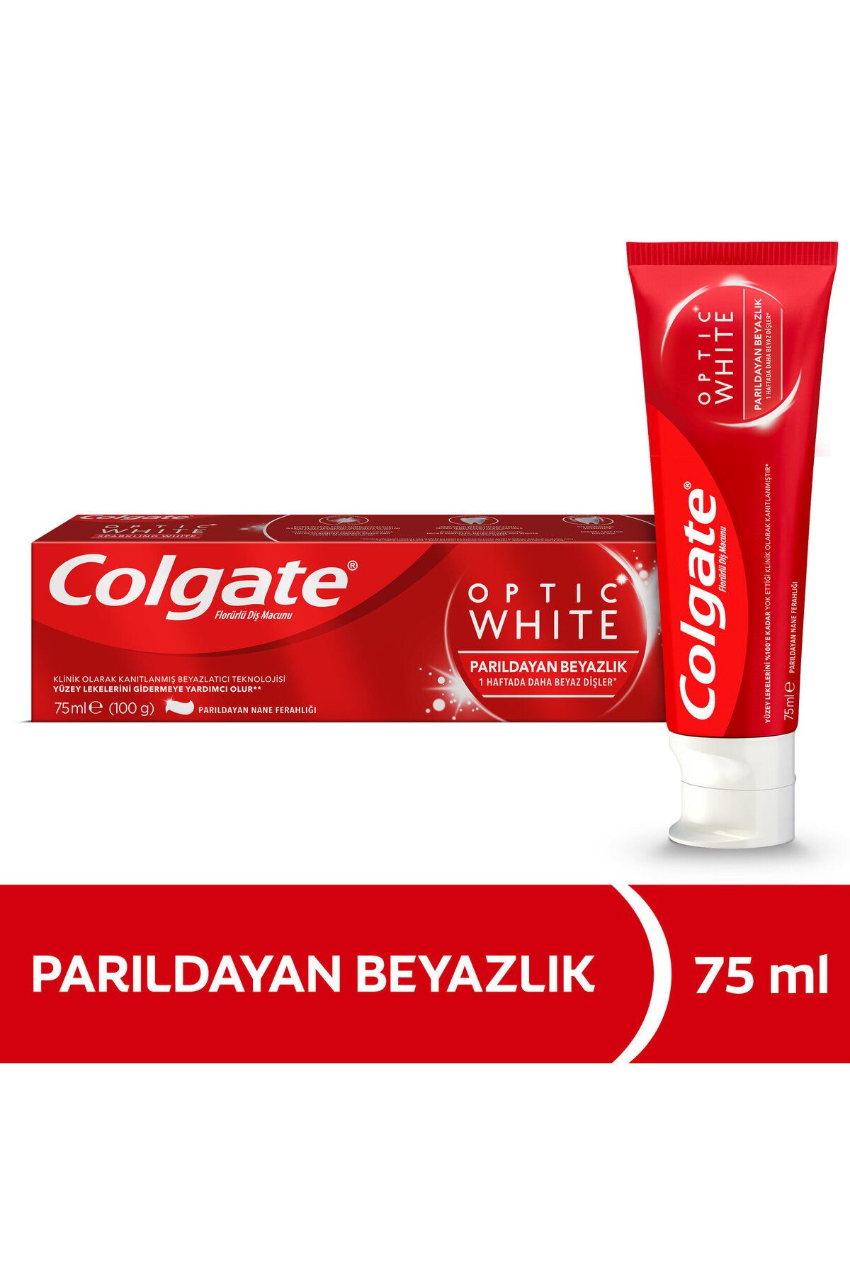 Colgate Optic White Parıldayan Beyazlık Beyazlatıcı Diş Macunu 75 Ml 6 Adet