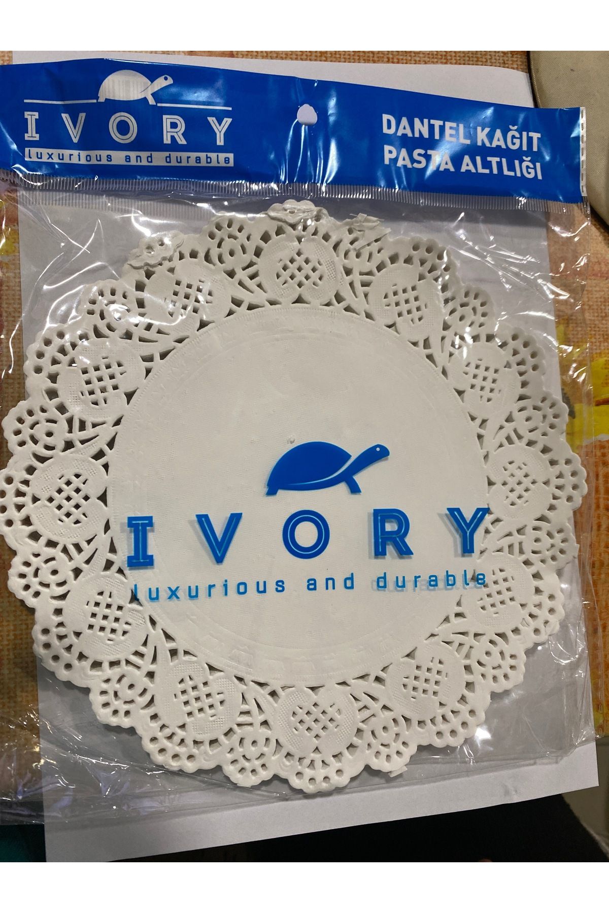 IVORY dantel kağıt pasta altlığı Beyaz