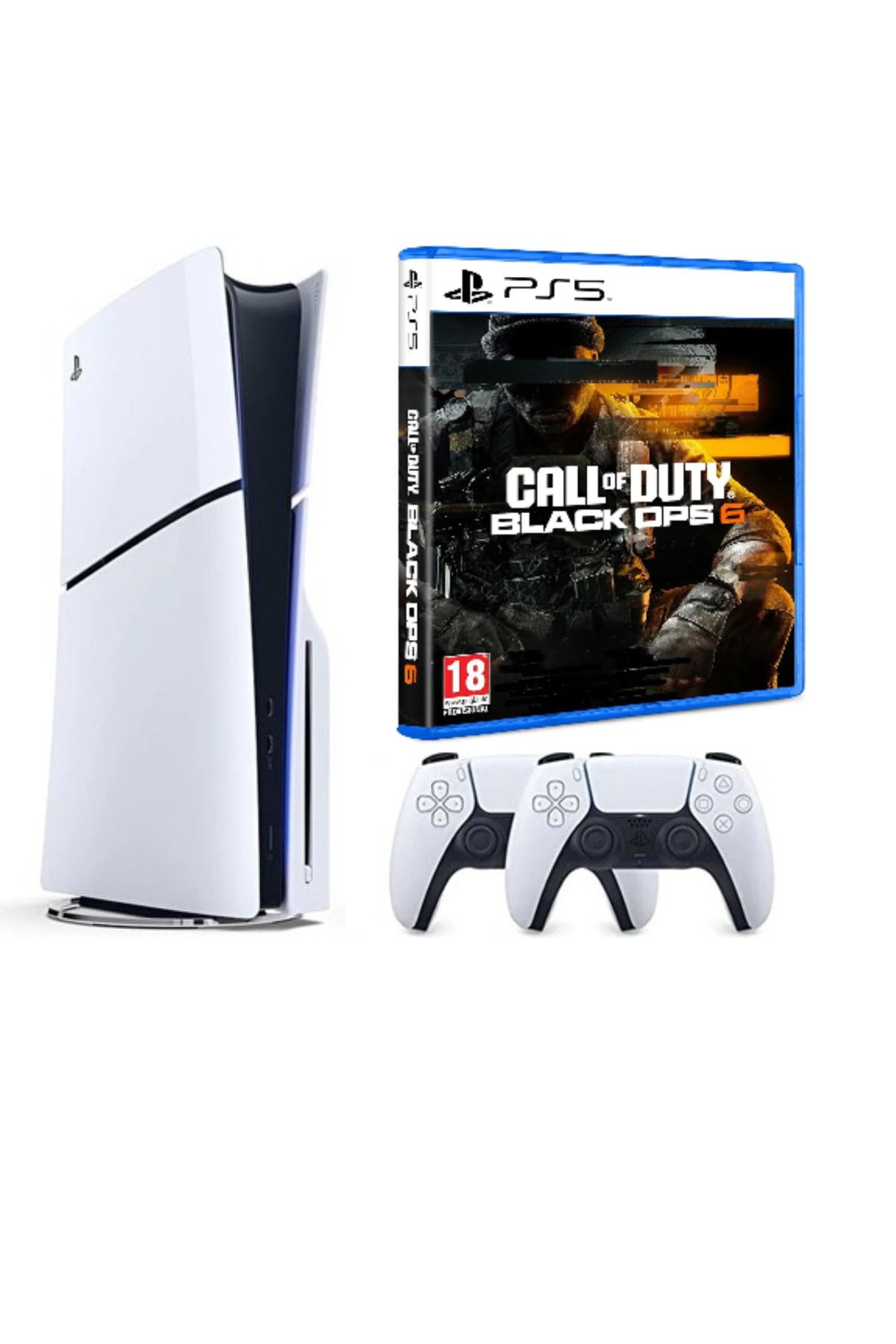 Sony Playstation 5 Slim + 2. kol dualsense + PS5 COD Black Ops 6 ( İthalatçı Garantili )