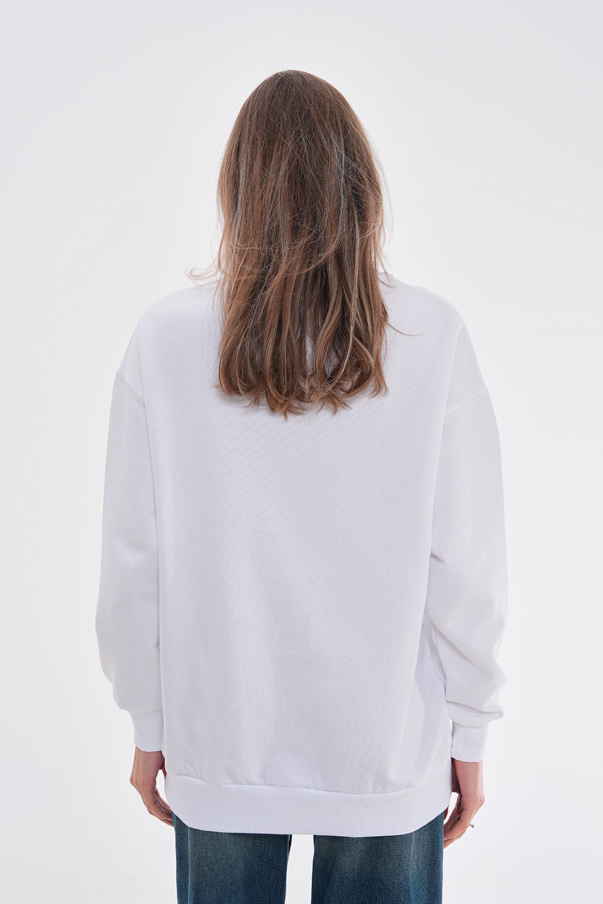 Pulli Collection-Sune Printed Oversize Raised Sweatshirt 4