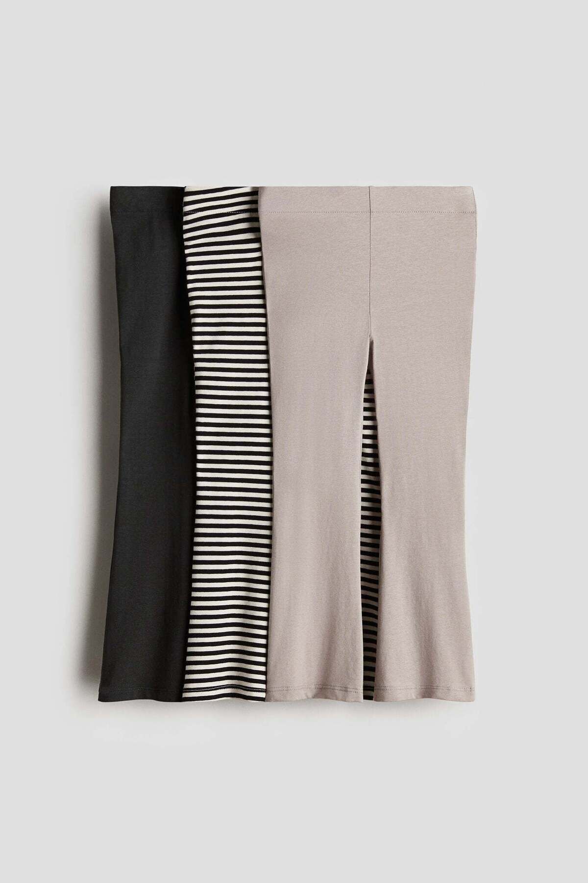 H&M-3-pack flared cotton leggings 1