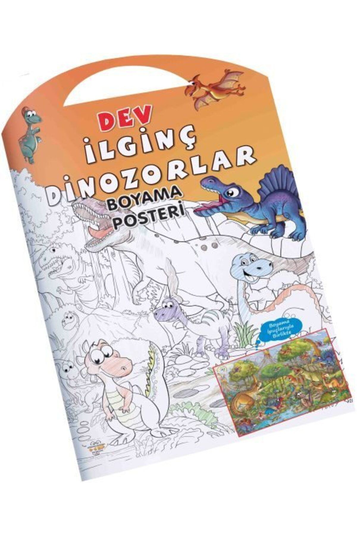 0-6 Yaş Yayınları İlginç Dinozorlar Dev Boyama Posteri
