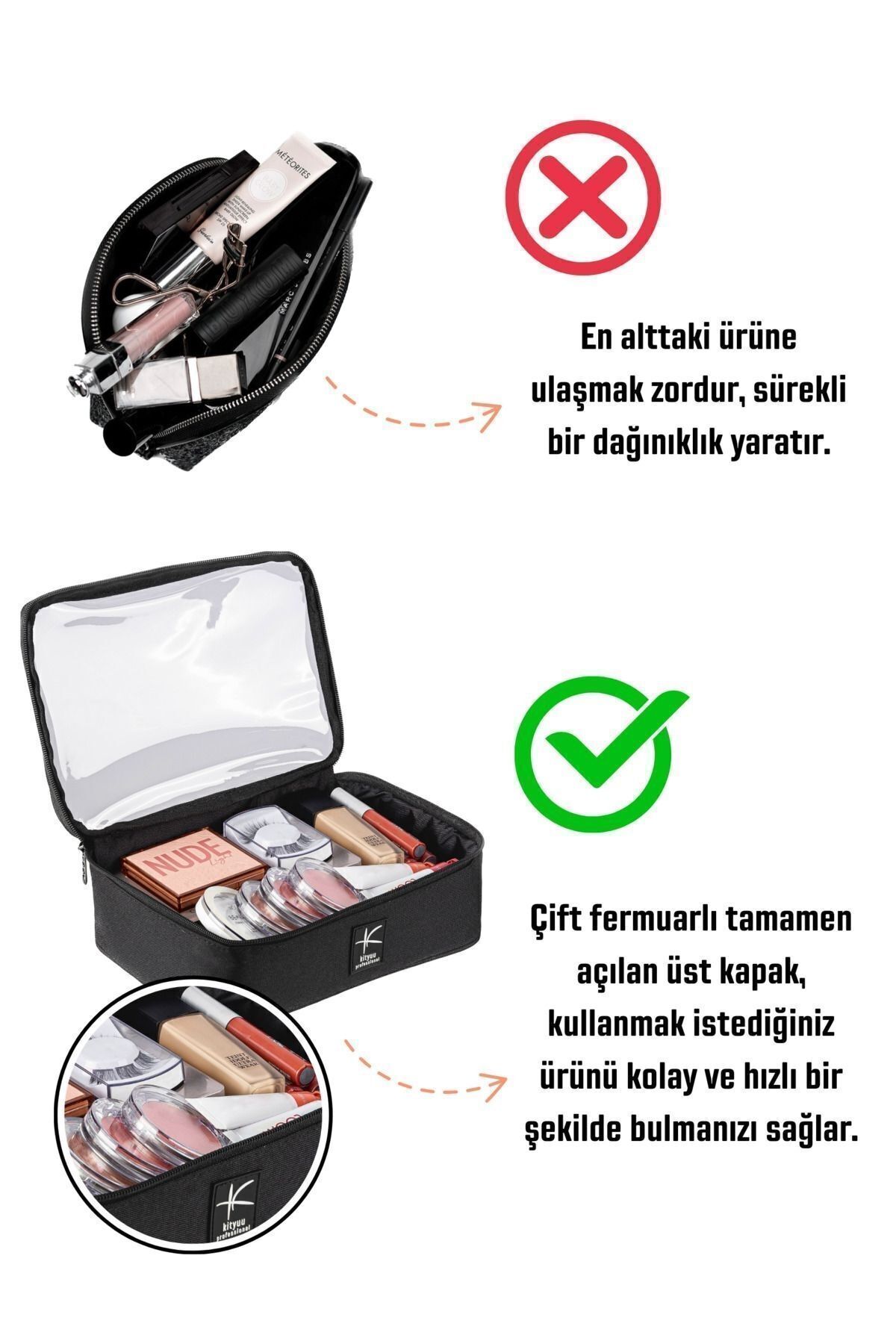 کیف لوازم آرایش زنانه | Kityuu makeupbagMED - تصویر 7