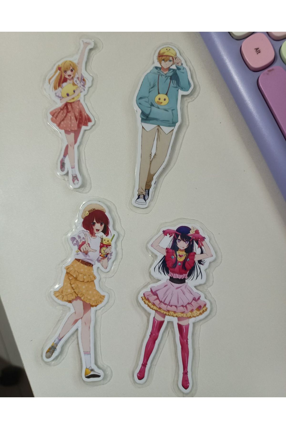 nihonwosekai Seçtiğim Yıldız Oshi No Ko Anime Kitap Ayracı Seti Pvc Laminasyon Kaplama