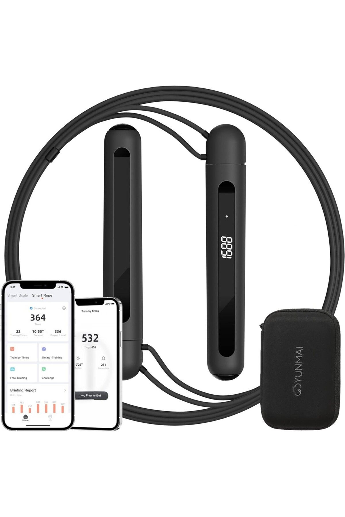 Yunmai-Fast Smart Skipping Rope for Fitness - with Digital Counting and App Data Analysis 1
