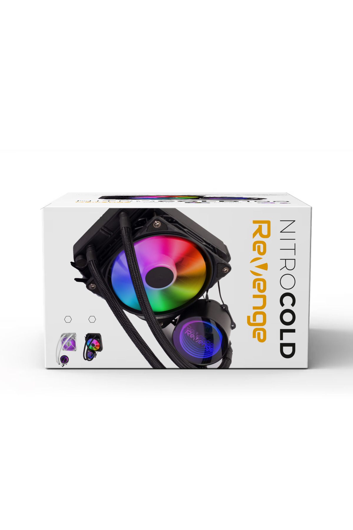 Revenge-Nitro Cold 100 Intel وAMD يدعم مروحة Argb لوحة لا نهائية 120 مم نظام تبريد سائل - مع دليل 4